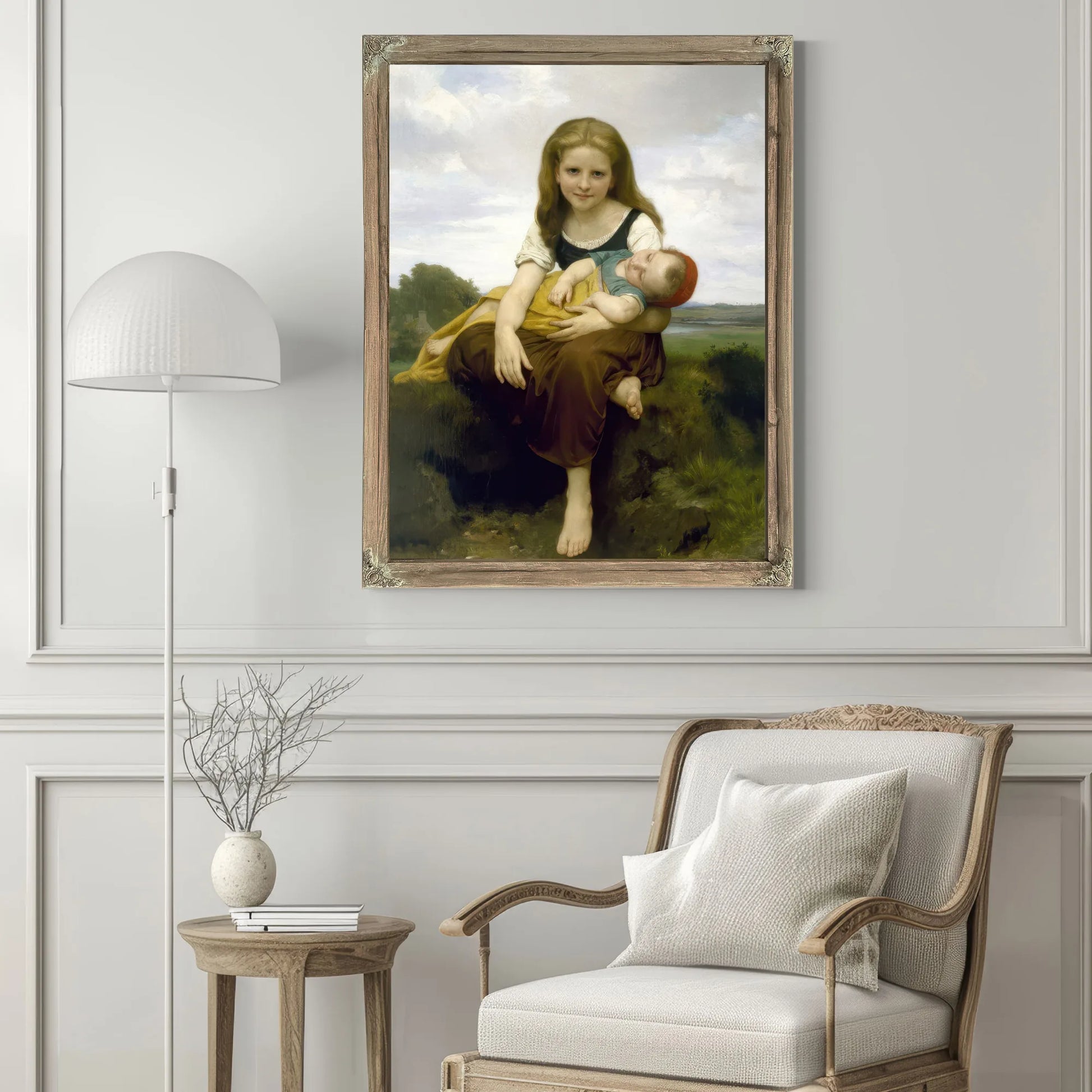 The Elder Sister By William Adolphe Bouguereau Fine Art Print