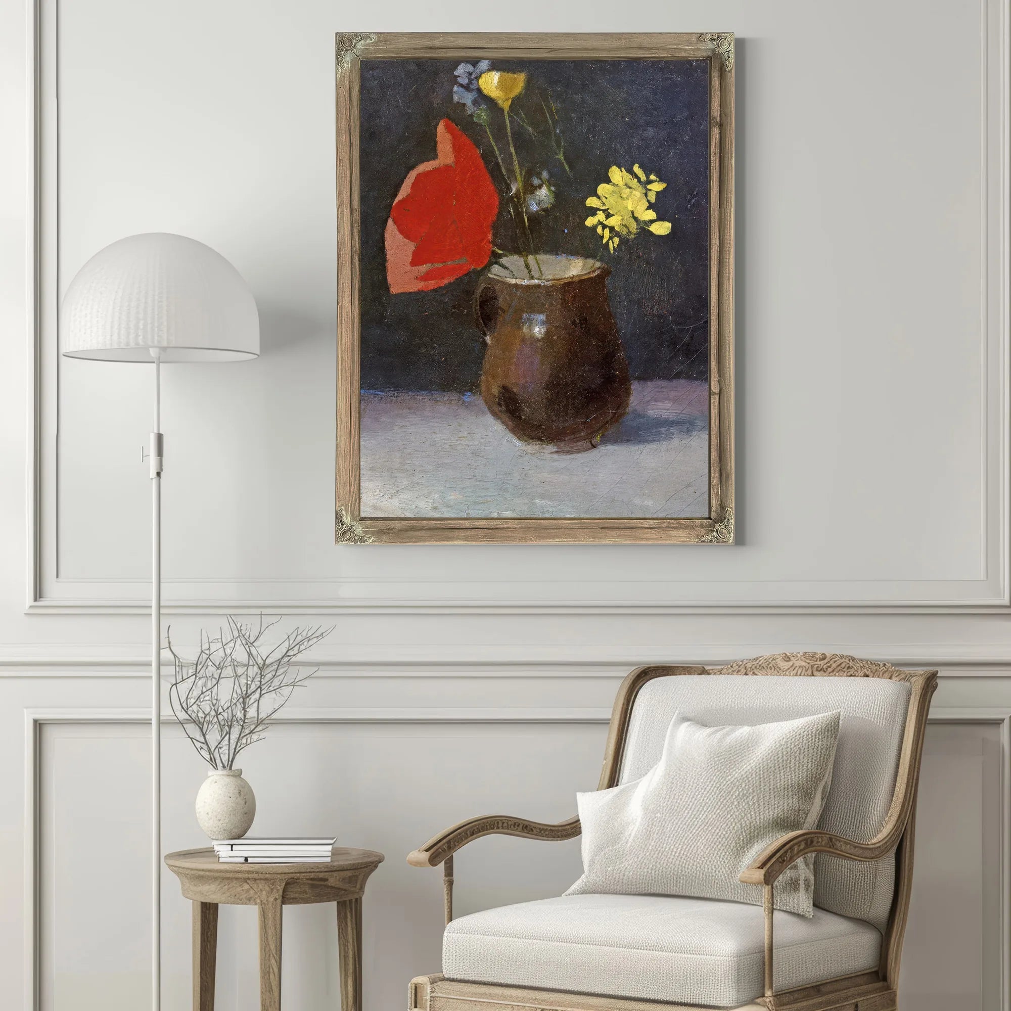 A Pitcher Of Flowers By Odilon Redon Fine Art Print