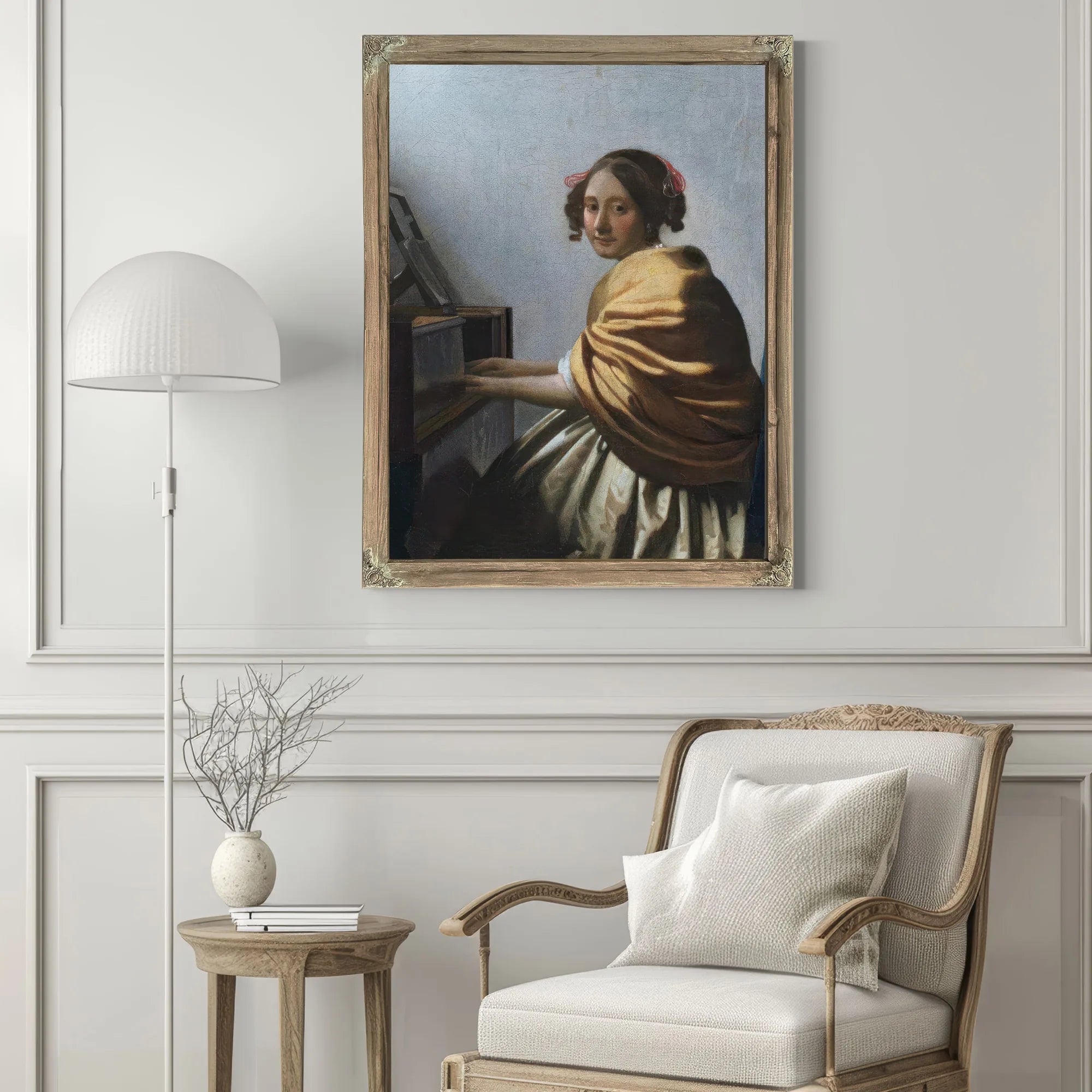 A Young Woman Seated At The Virginals 1672 By Johannes Vermeer Fine Art Print