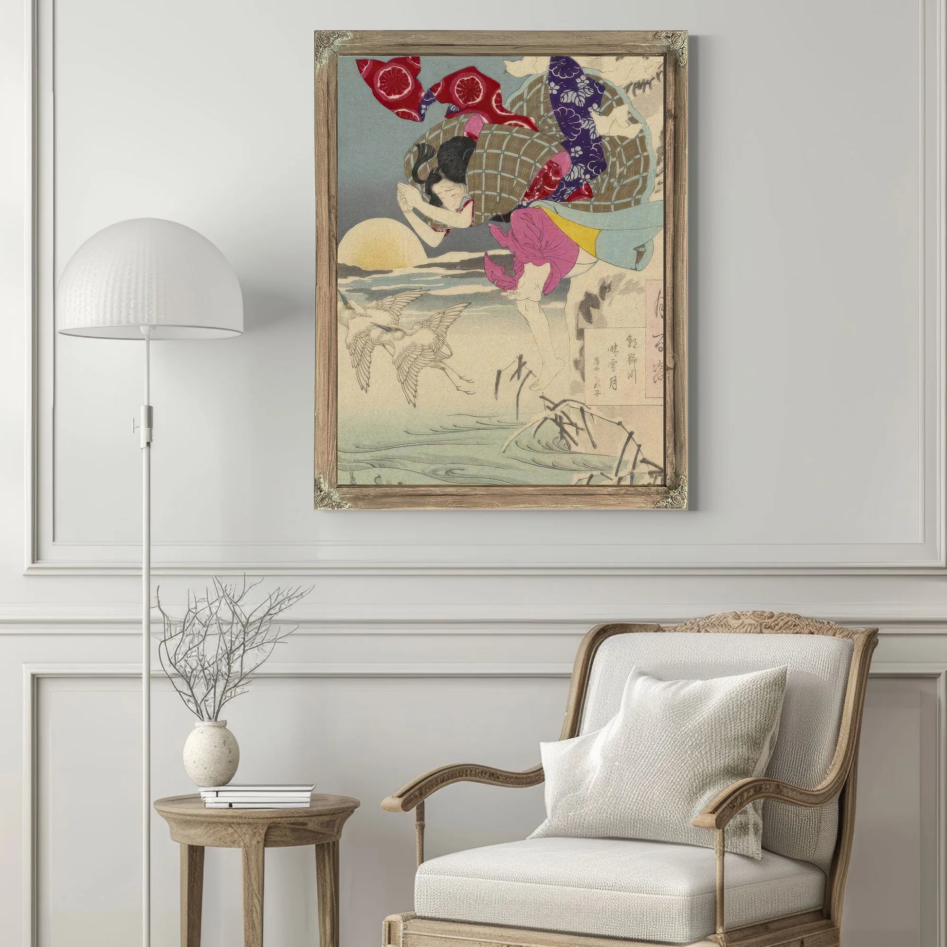 100 Aspects No 10 Moon Of Pure Snow At Asano River 1885 By Tsukioka Yoshitoshi Fine Art Print
