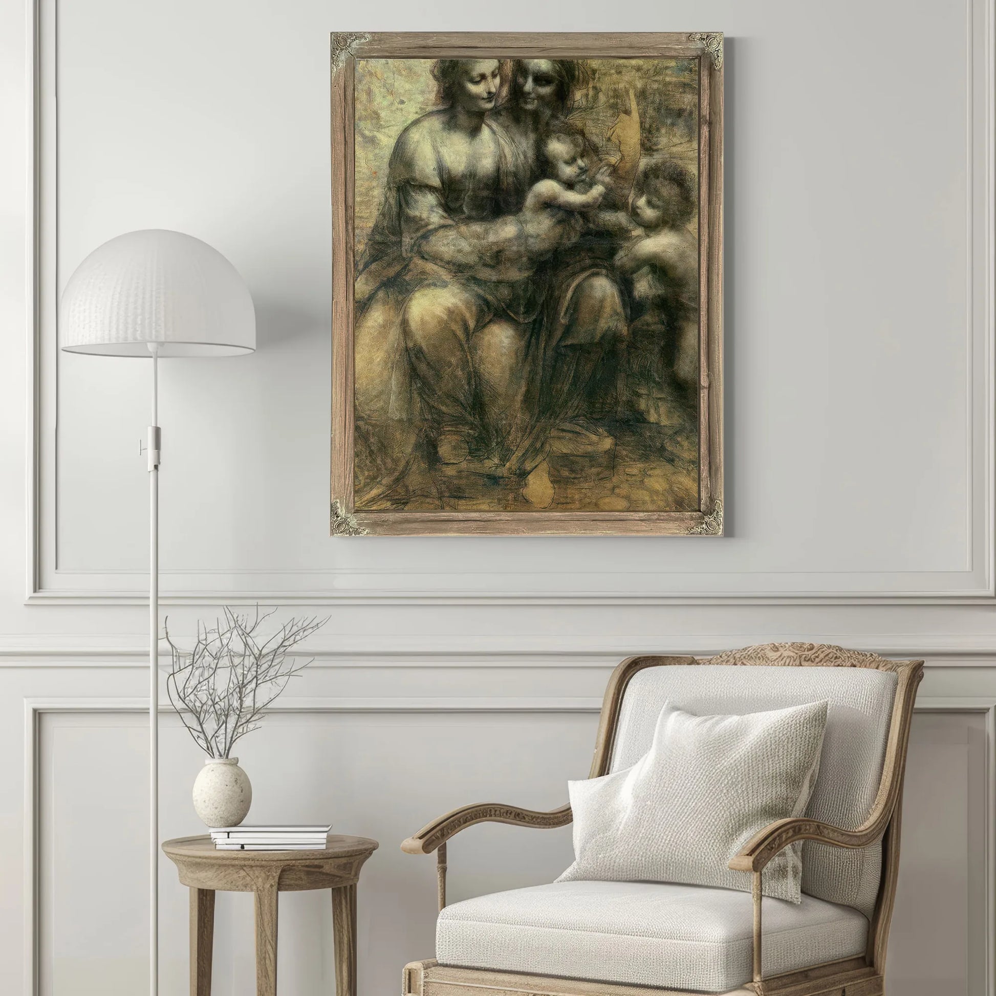 The Virgin And Child With Ss. Anne And John The Baptist By Leonardo Da Vinci Fine Art Print