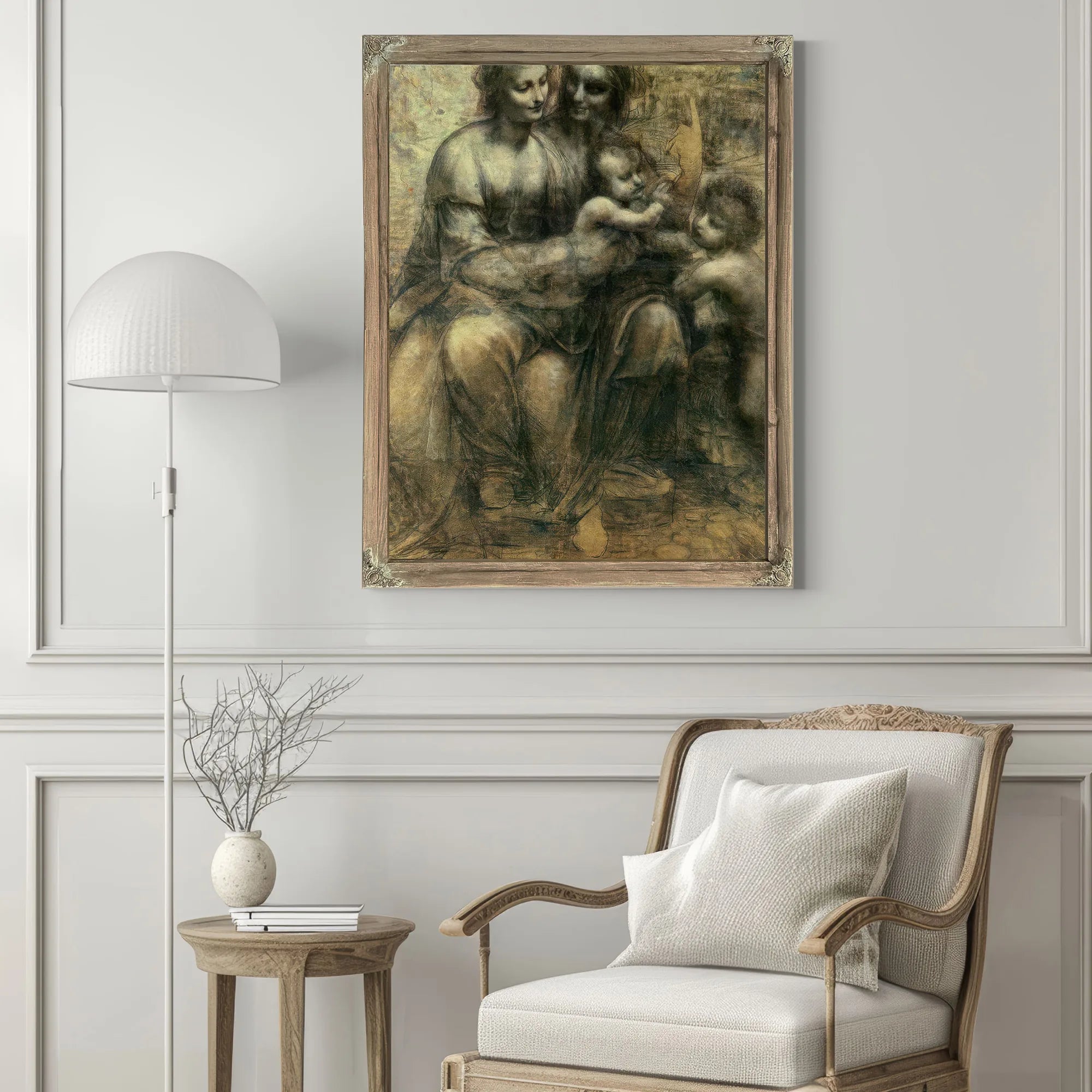 The Virgin And Child With Ss. Anne And John The Baptist By Leonardo Da Vinci Fine Art Print