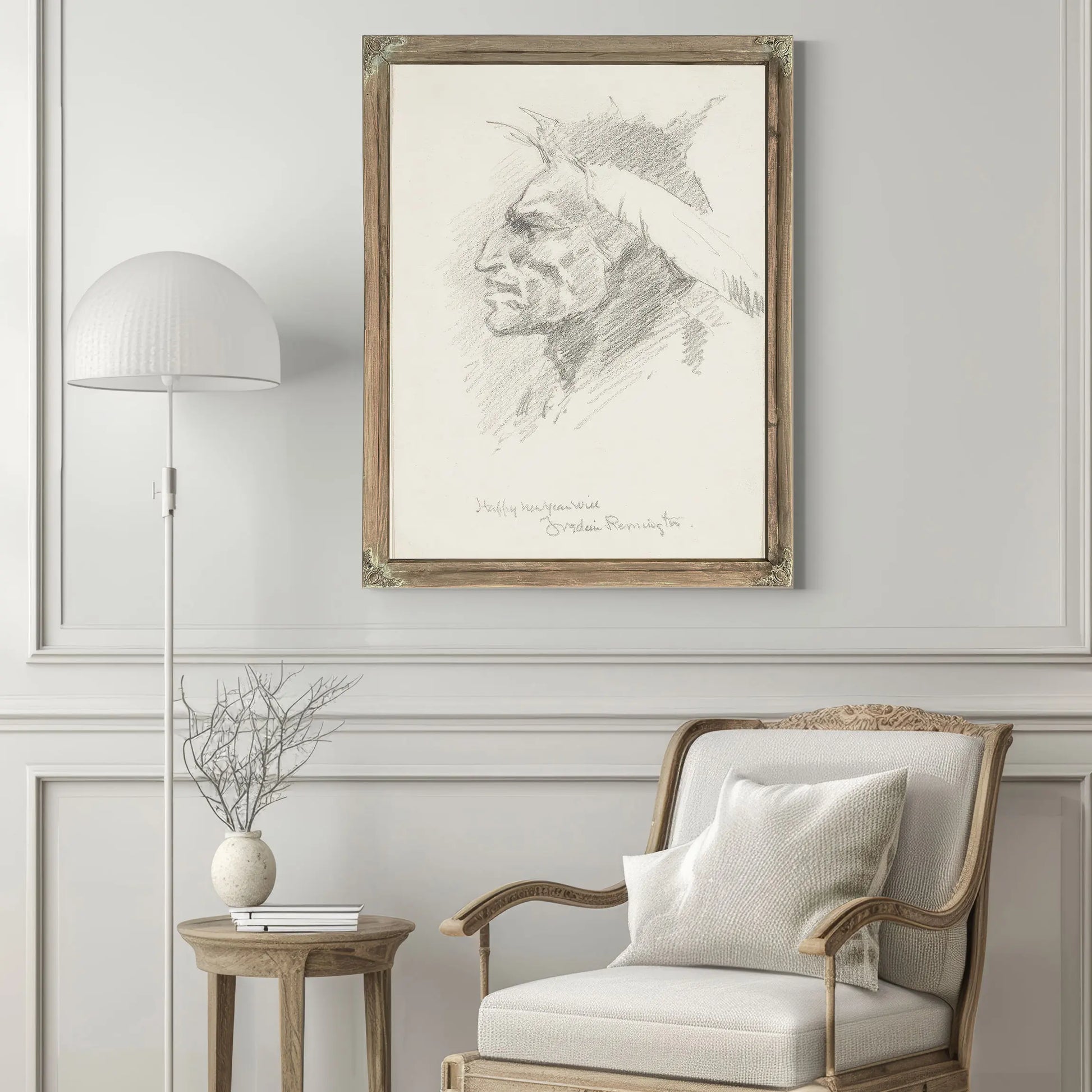 Indian Head  by Frederic Remington