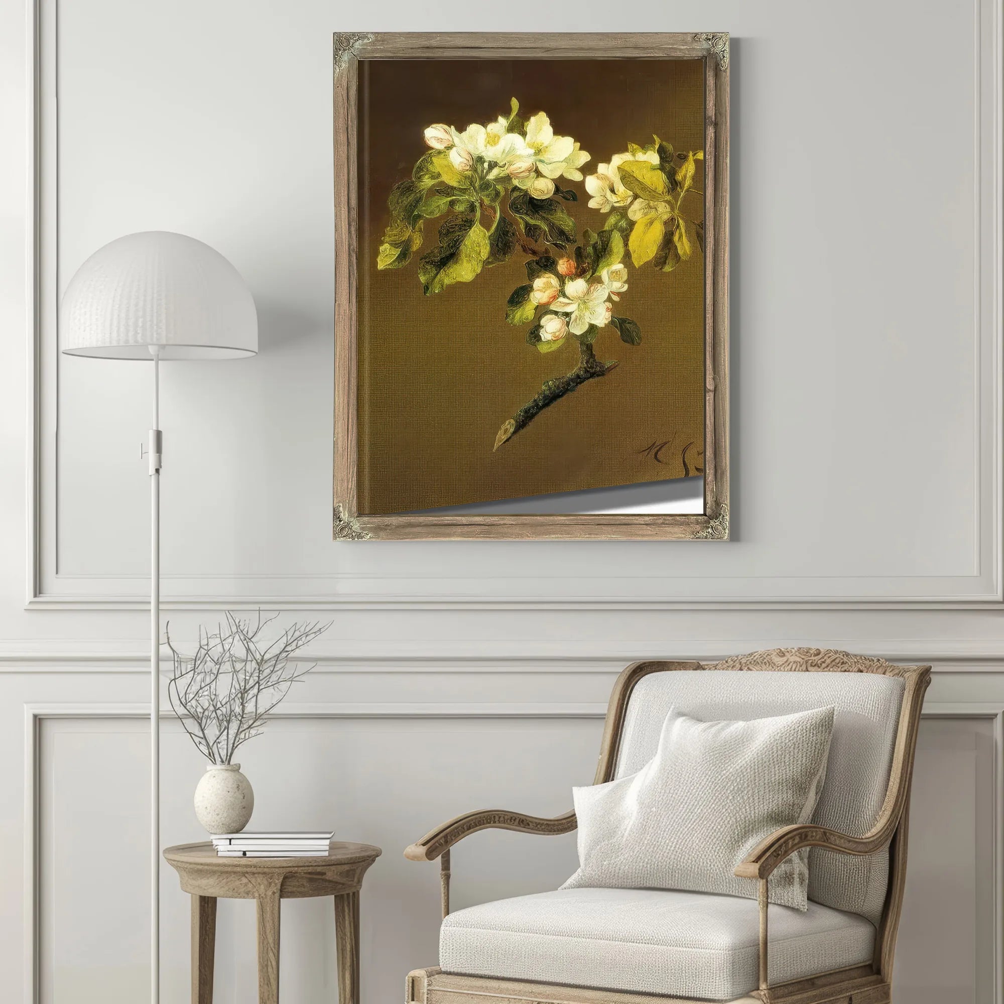 A Spray Of Apple Blossoms By Martin Johnson Heade Fine Art Print