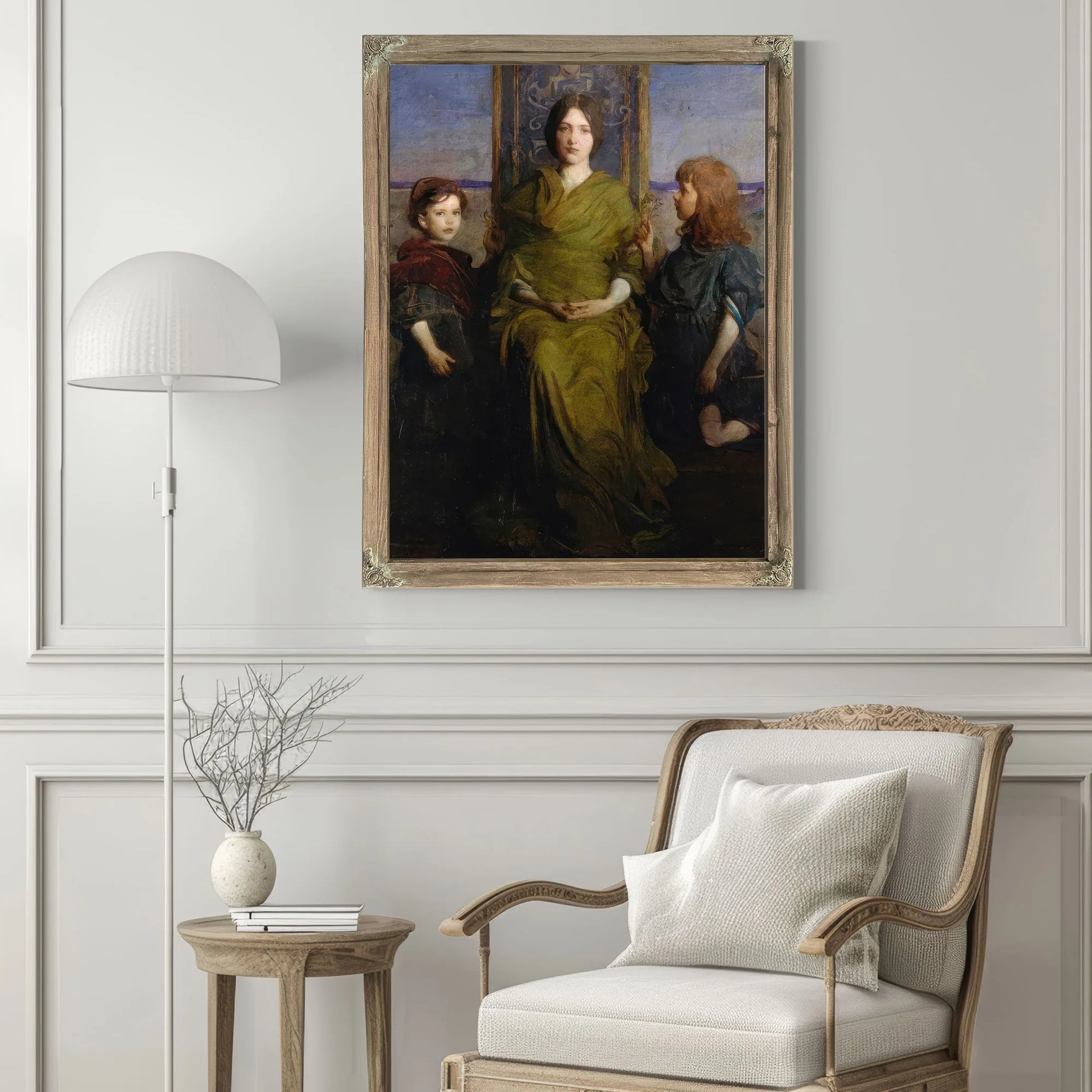 Virgin Enthroned By Abbott Handerson Thayer Fine Art Print