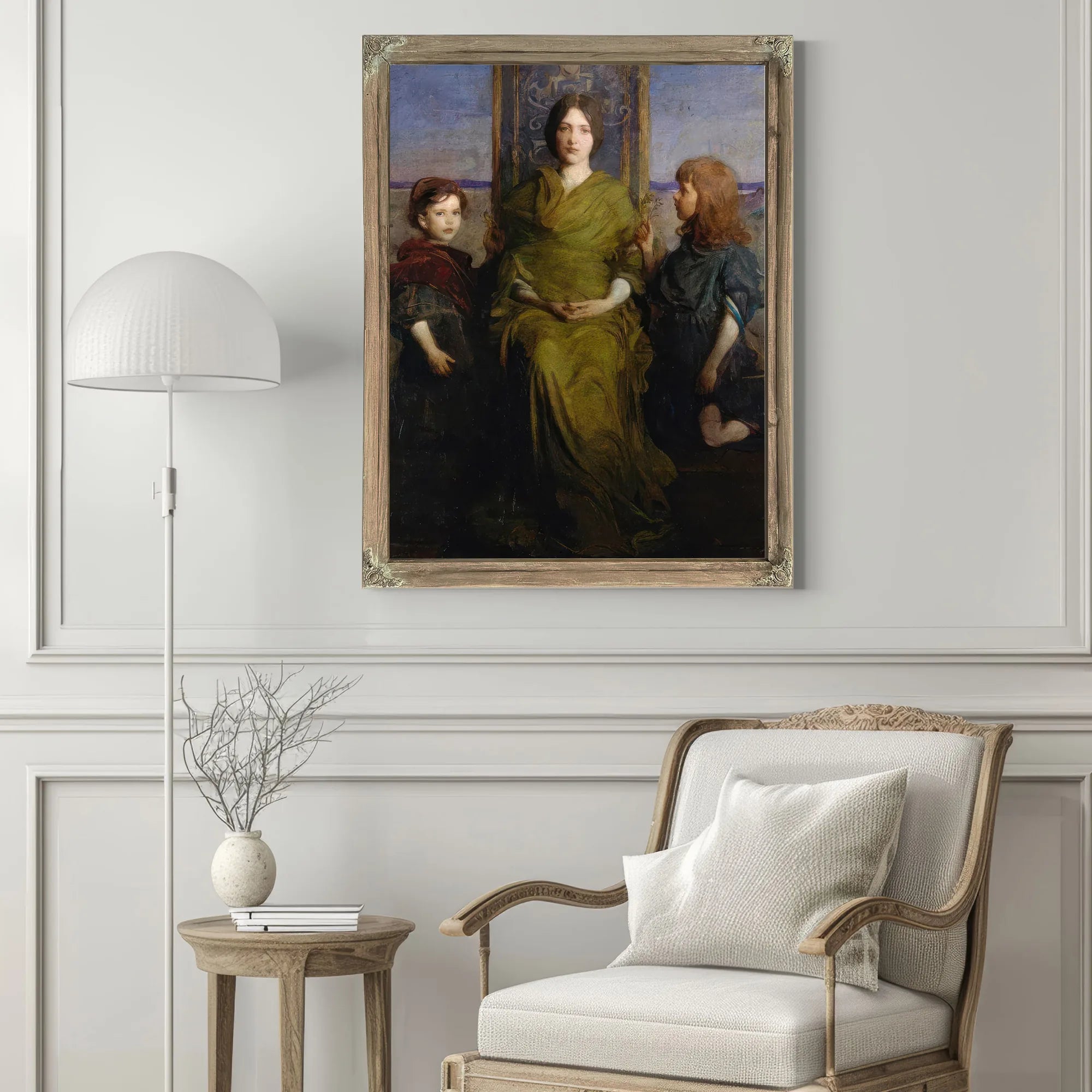 Virgin Enthroned By Abbott Handerson Thayer Fine Art Print
