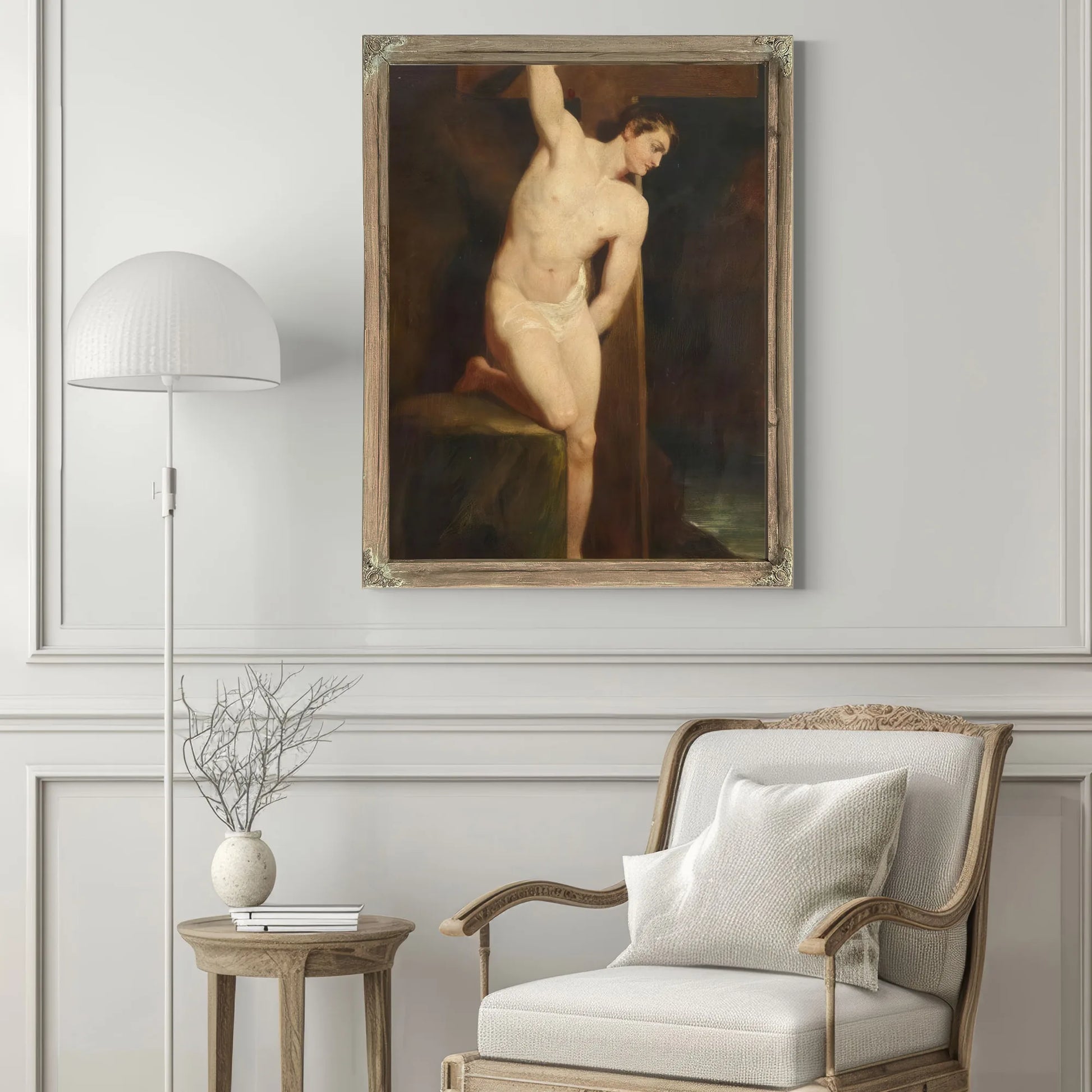 Academic Study Of A Male Nude By William Etty Fine Art Print