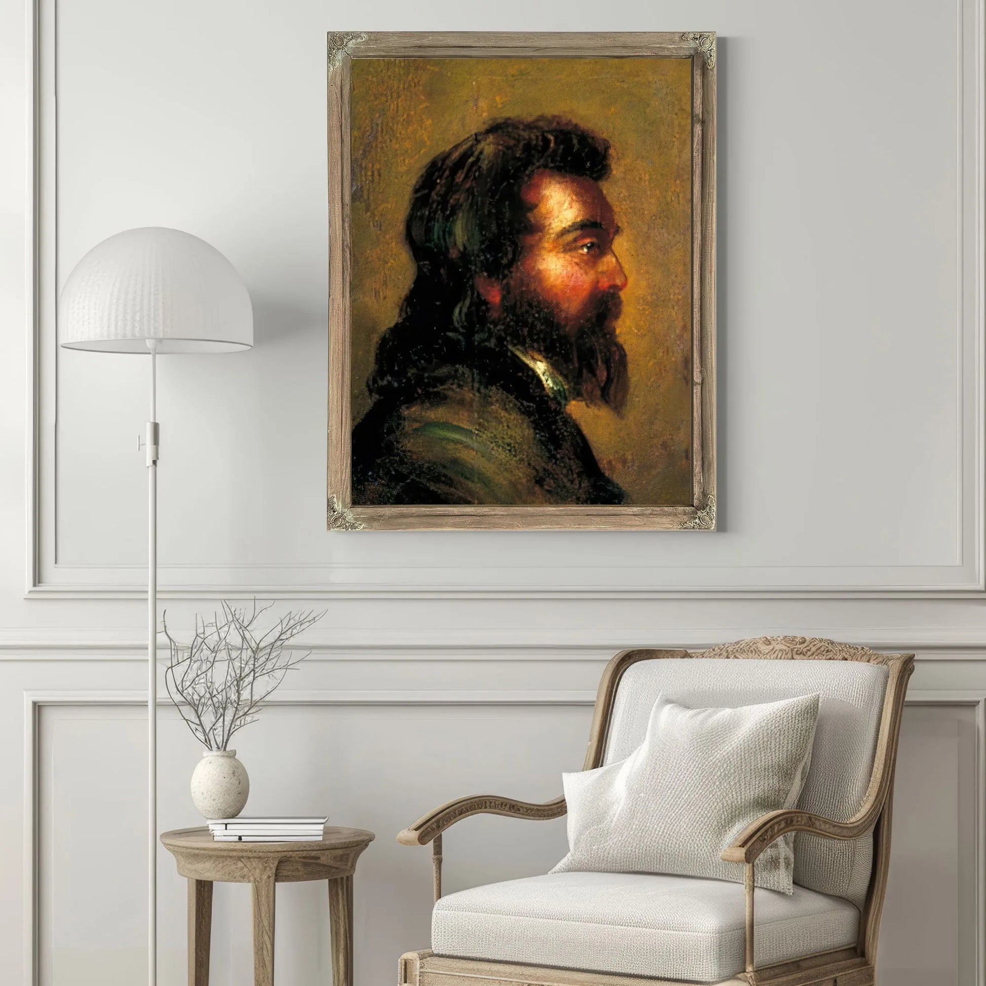 Study Of A Man's Head By William Etty Fine Art Print