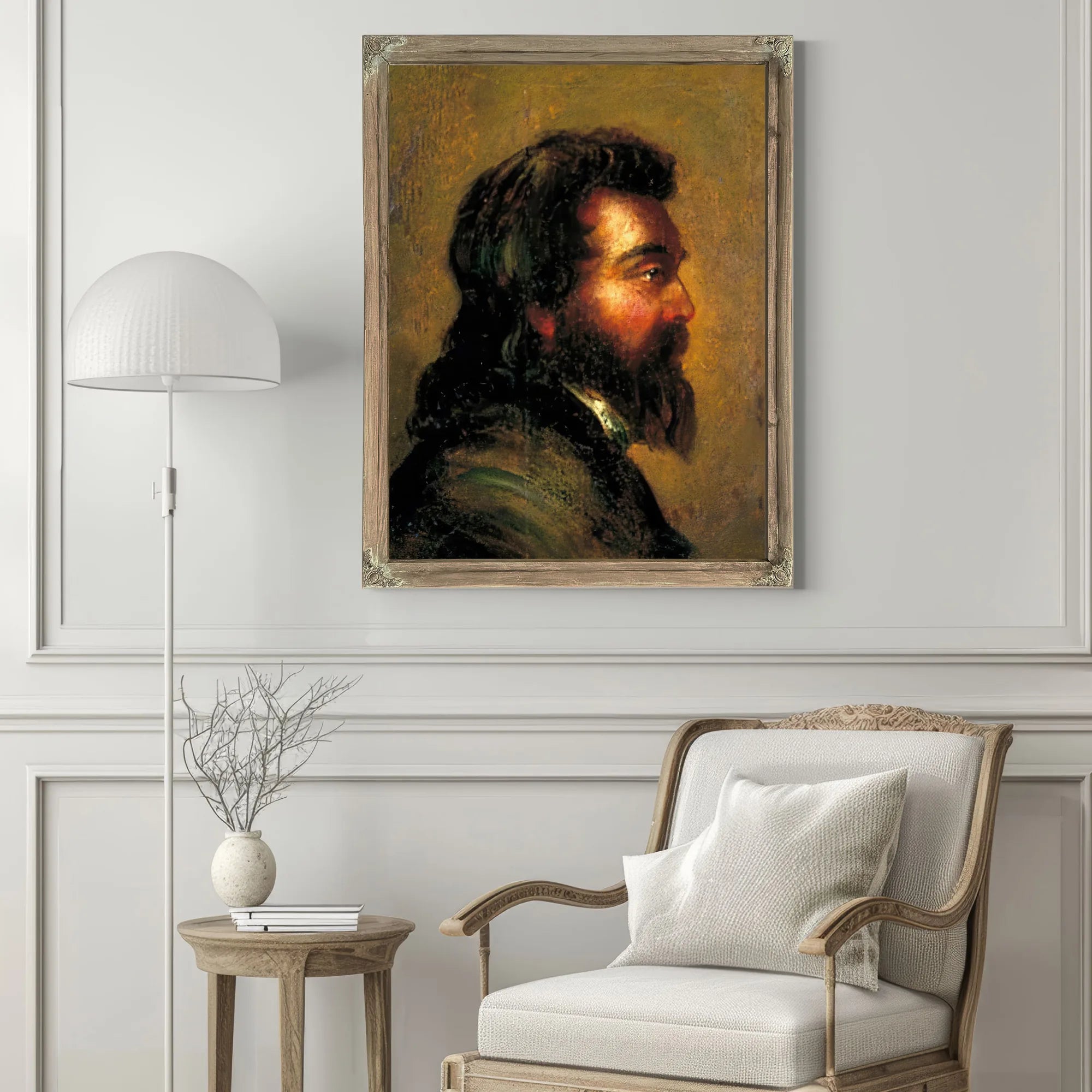 Study Of A Man's Head By William Etty Fine Art Print