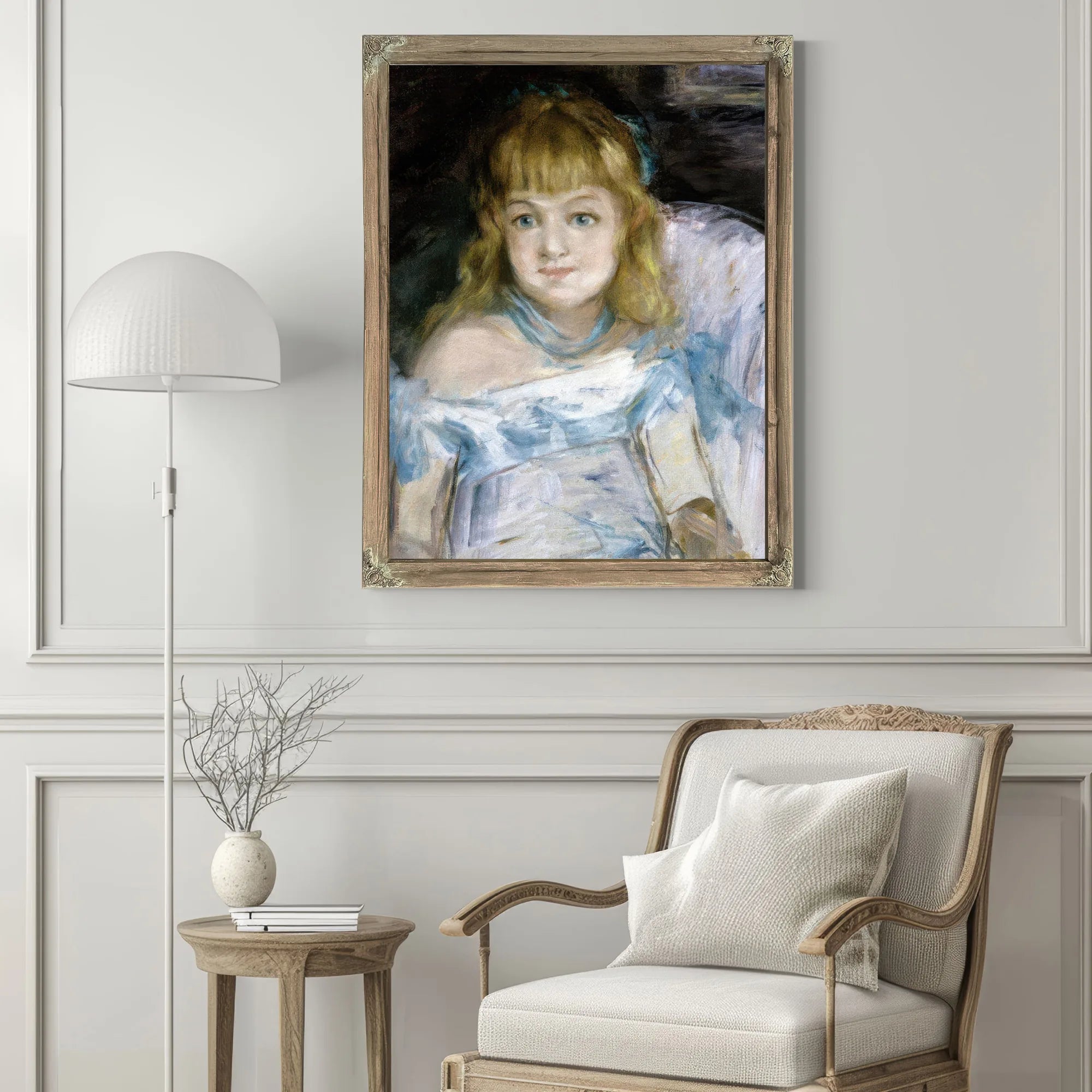 Small Girl In Armchair By Edouard Manet Fine Art Print