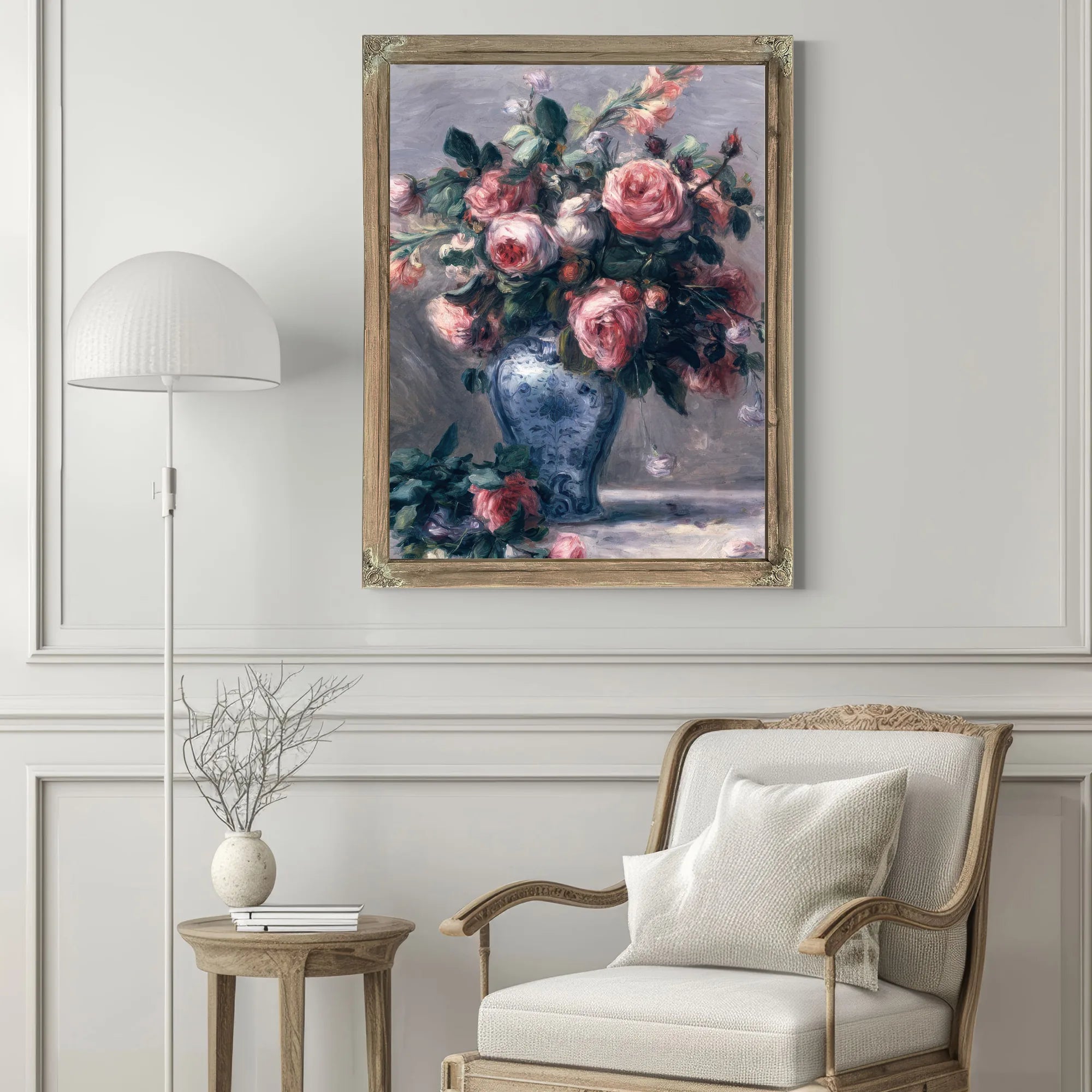 Vase Of Roses By Pierre Auguste Renoir Fine Art Print