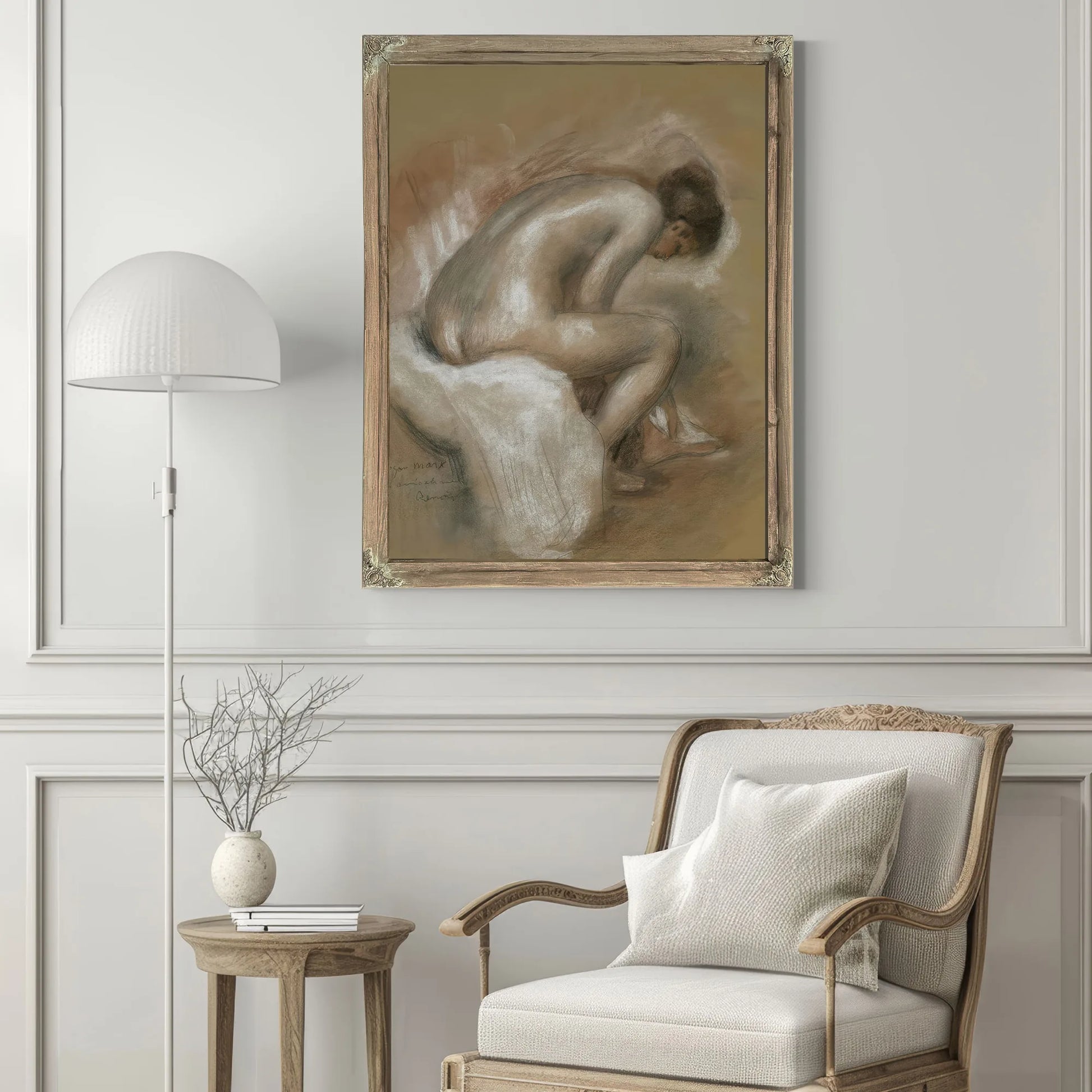 Seated Nude By Pierre Auguste Renoir Fine Art Print