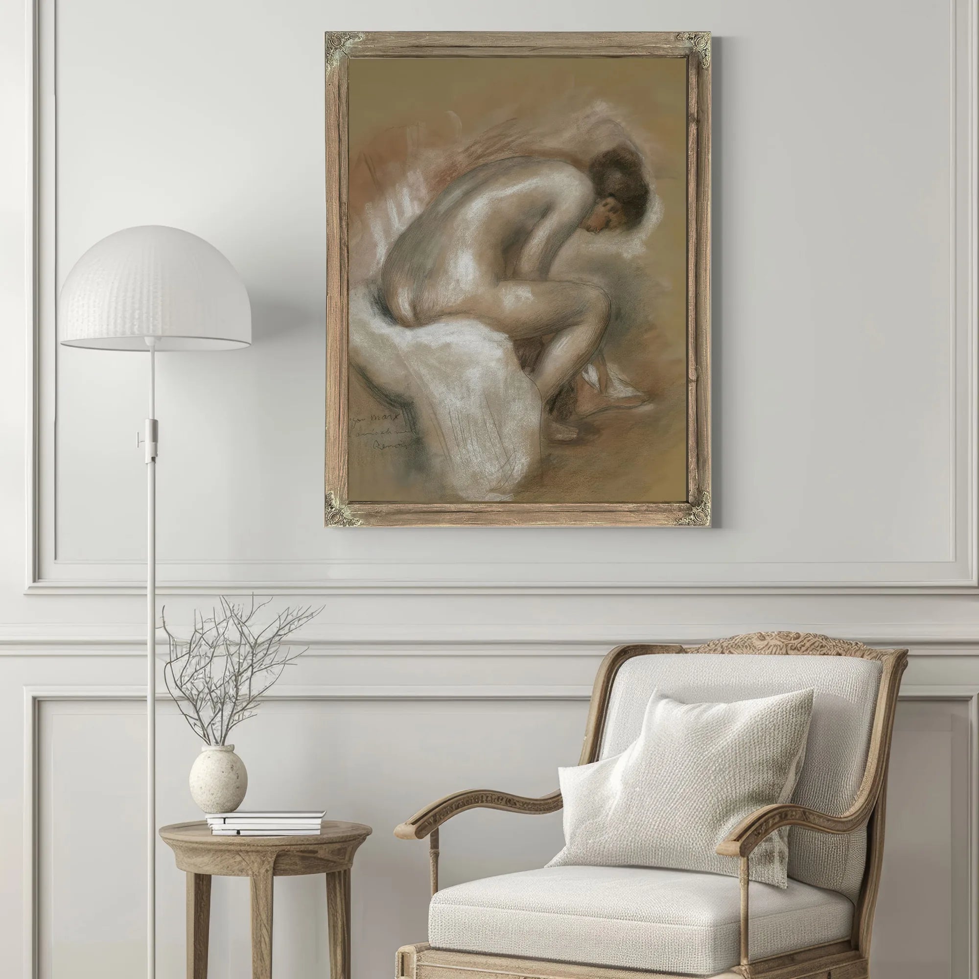 Seated Nude By Pierre Auguste Renoir Fine Art Print