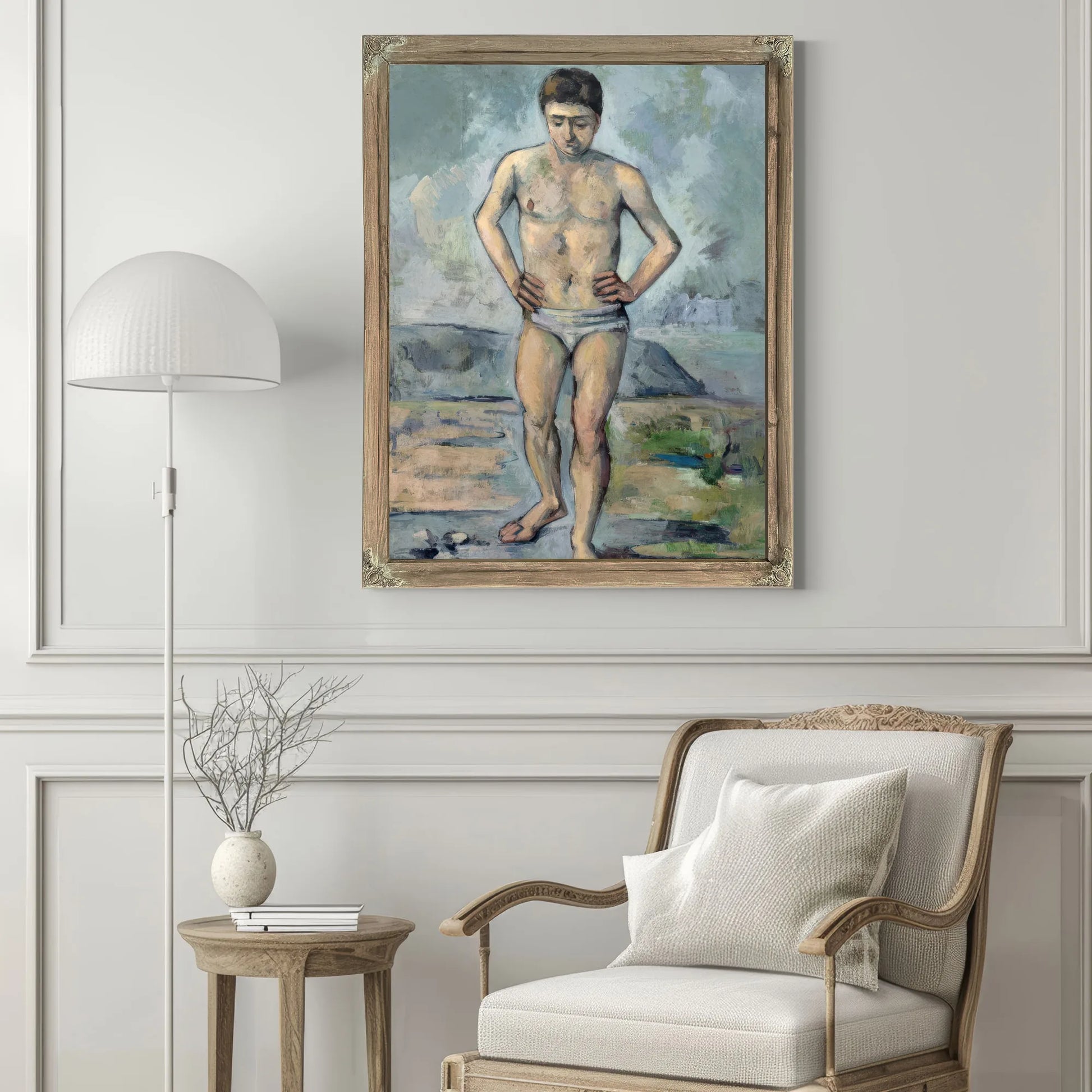 Le Grand Baigneur (The Large Bather) By Paul Cezanne Fine Art Print