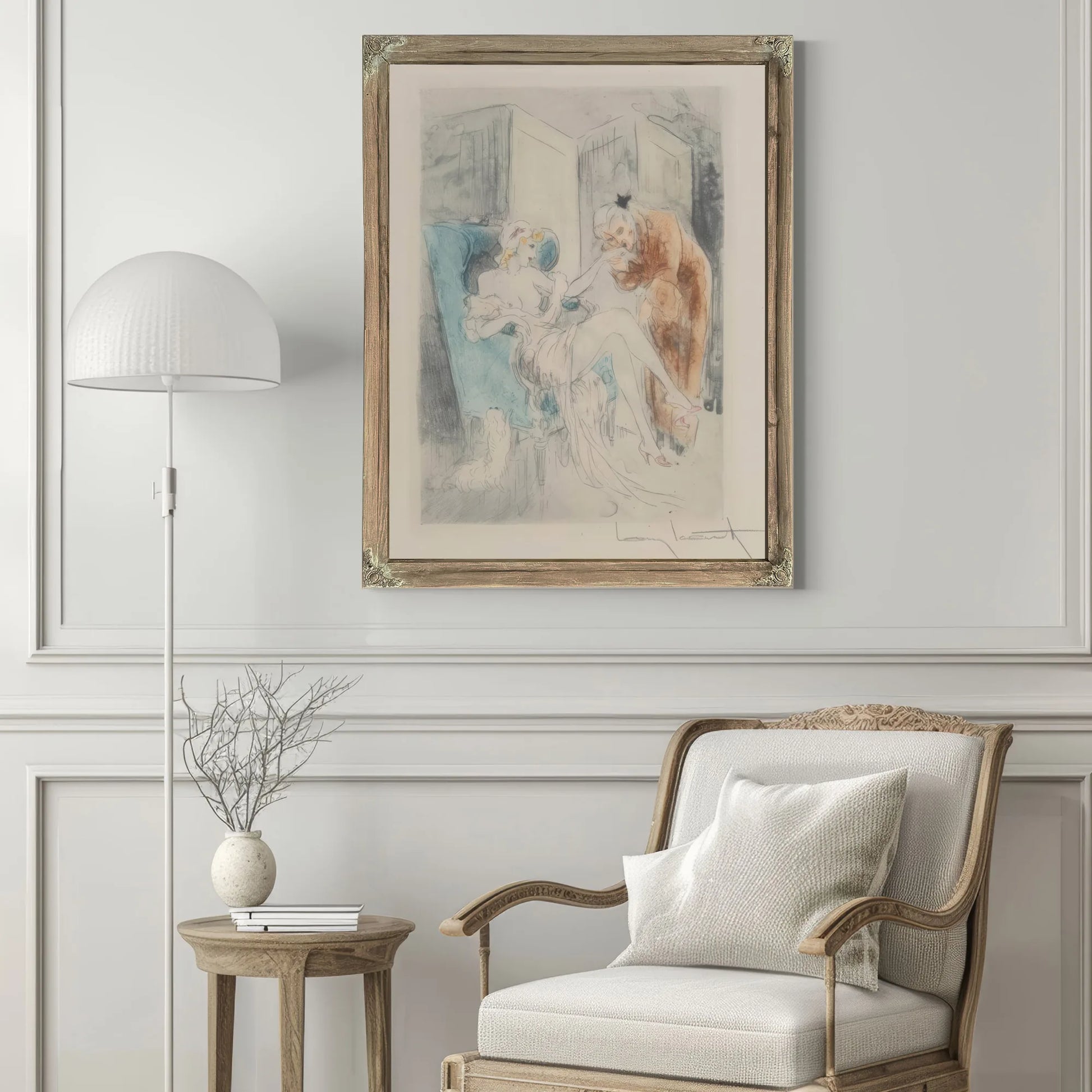 Group Of Six Illustrations From Le Nuit Et Le Moment 1946 By Louis Icart Fine Art Print