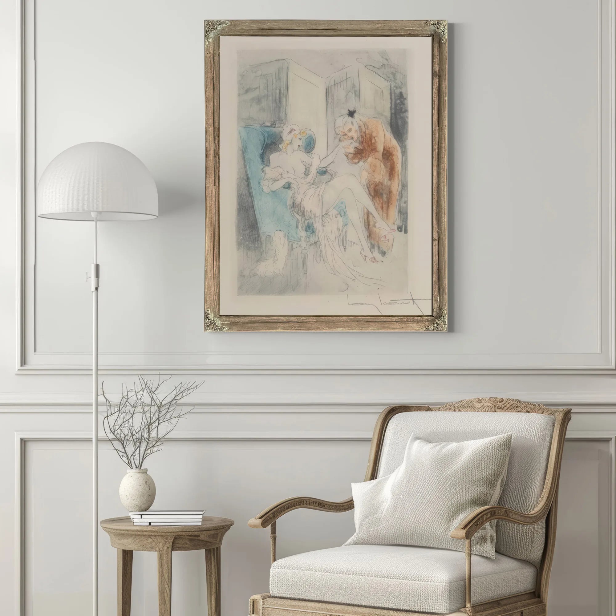 Group Of Six Illustrations From Le Nuit Et Le Moment 1946 By Louis Icart Fine Art Print
