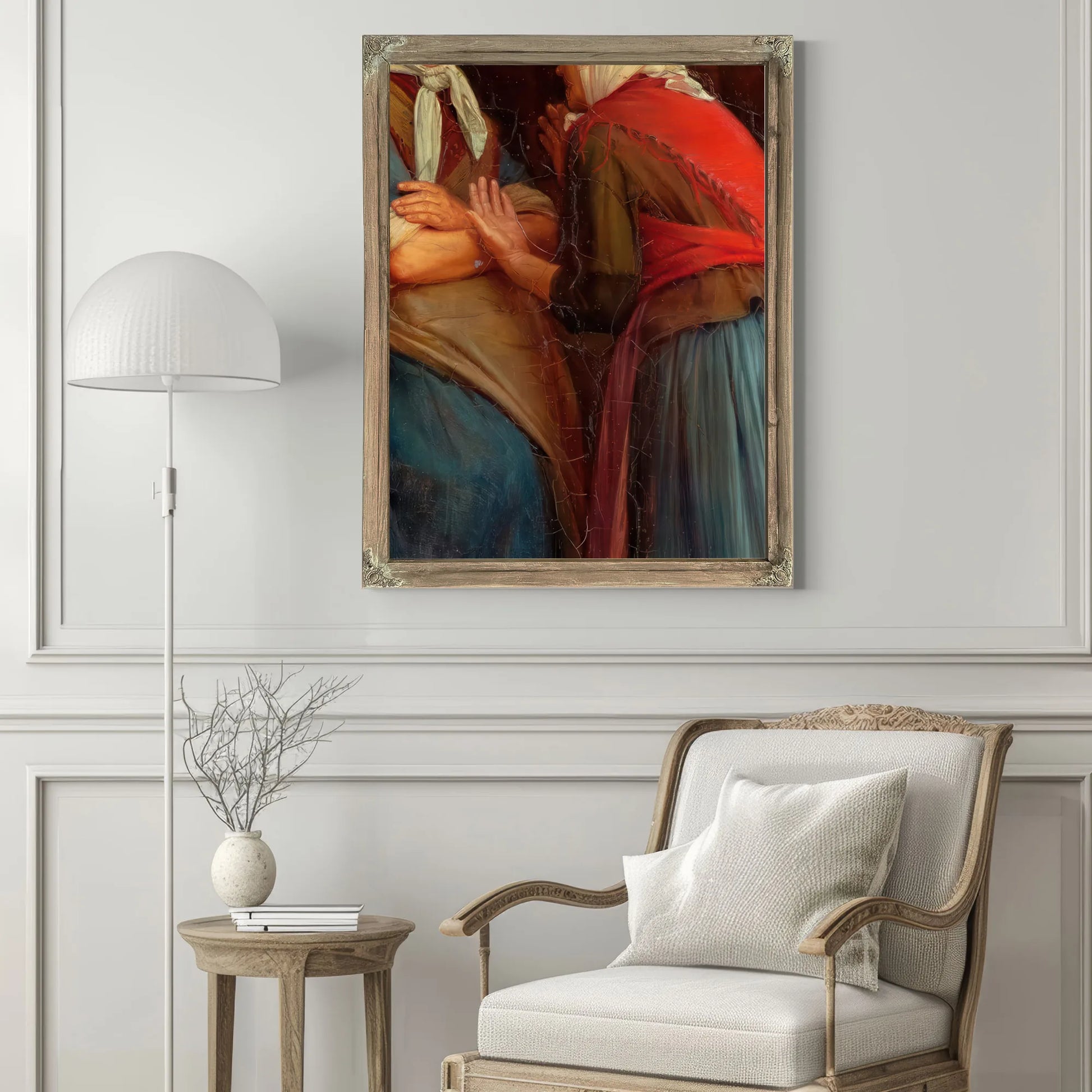 Two Women Talking by Carl Bloch Fine Art Print