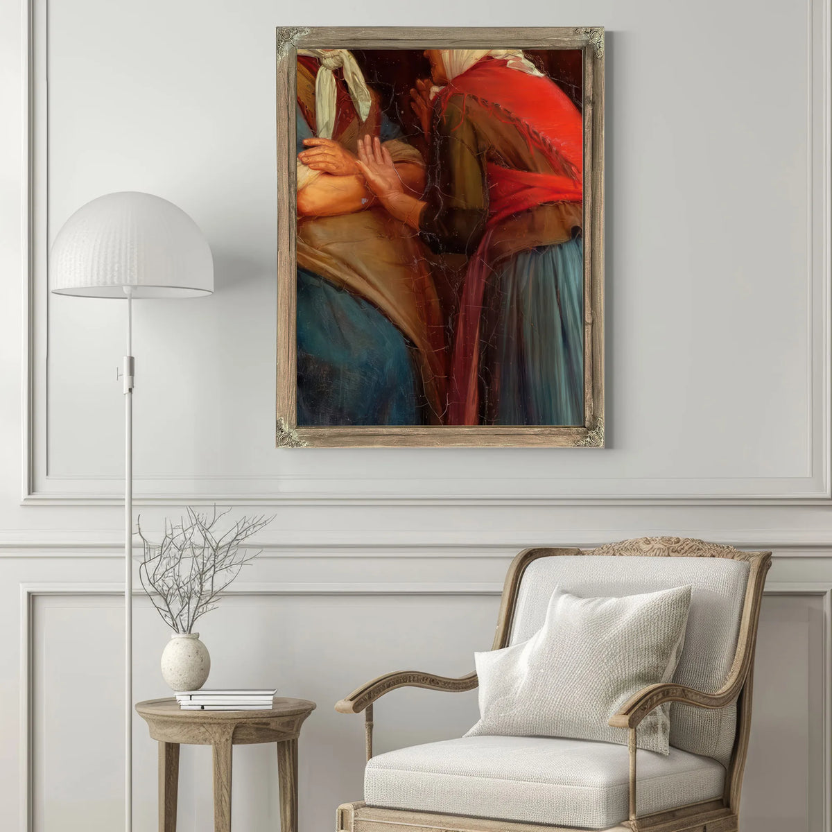 Two Women Talking by Carl Bloch Fine Art Print