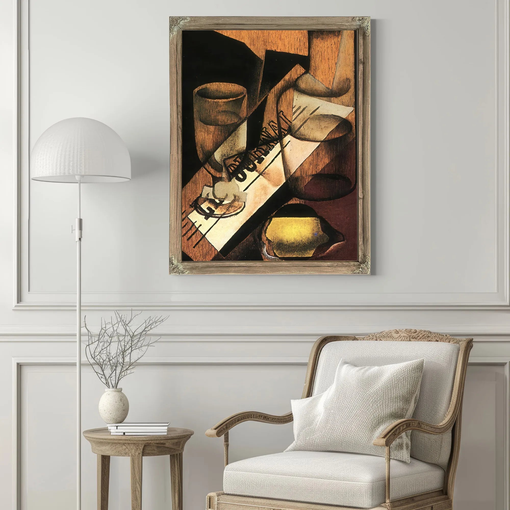 Water Bottle And Lemon By Juan Gris Fine Art Print