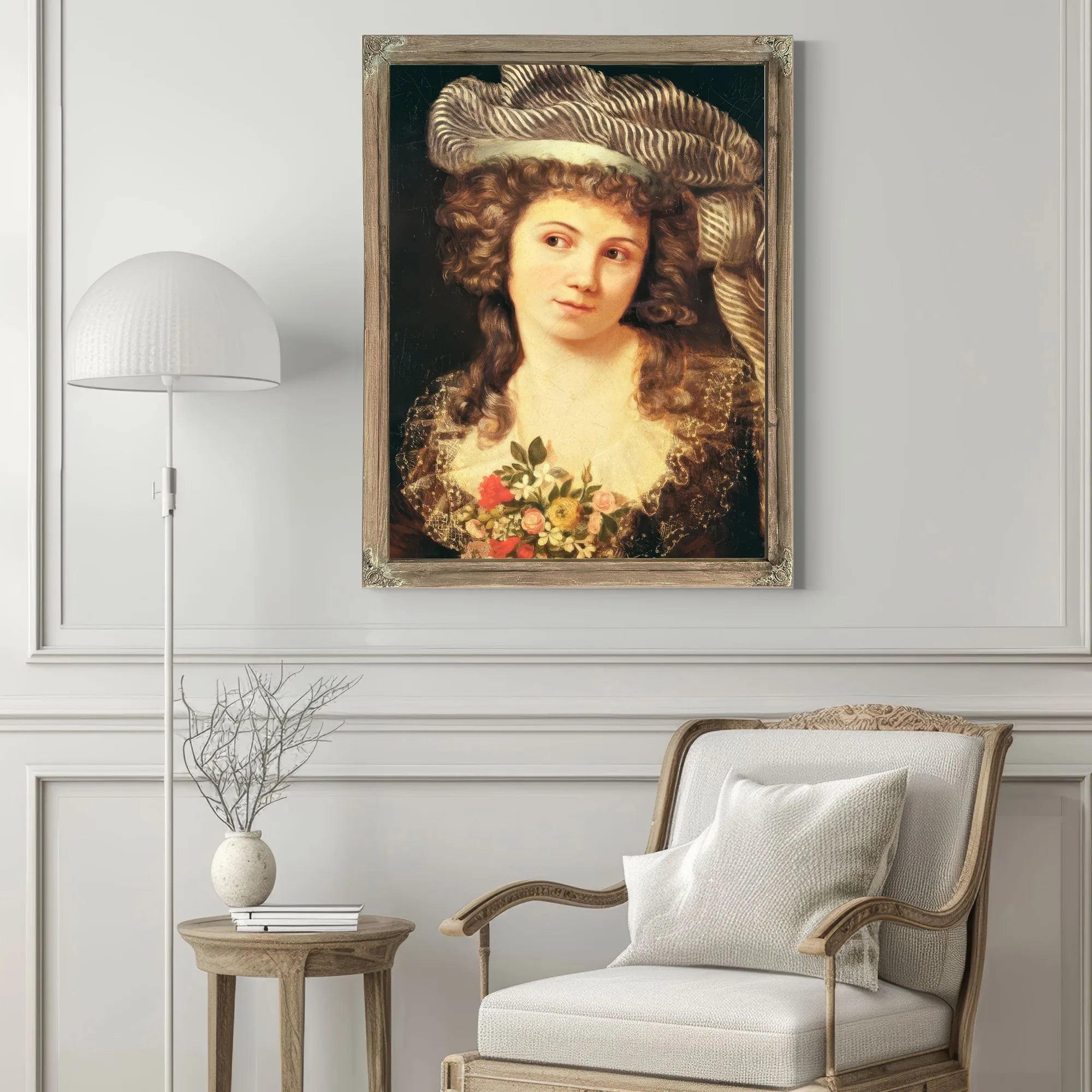 Portrait Of A Young Woman In The Style Of Labille Guiard (Oil On Canvas) By Jean Desire Gustave Courbet Fine Art Print