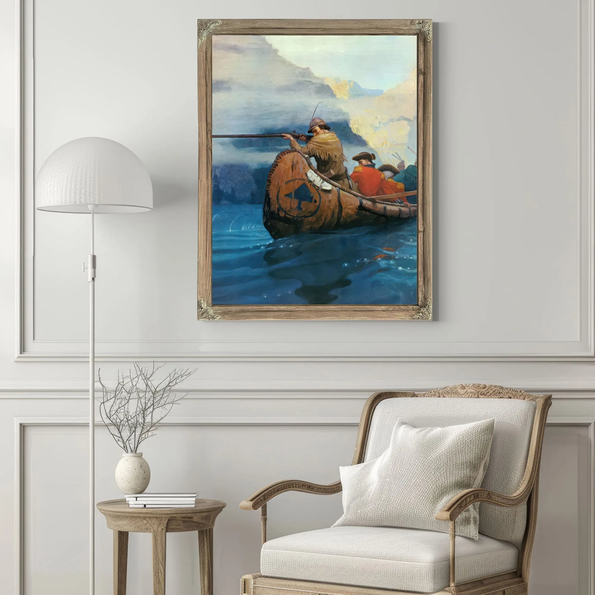 The Flight Across The Lake By NC Wyeth Fine Art Print