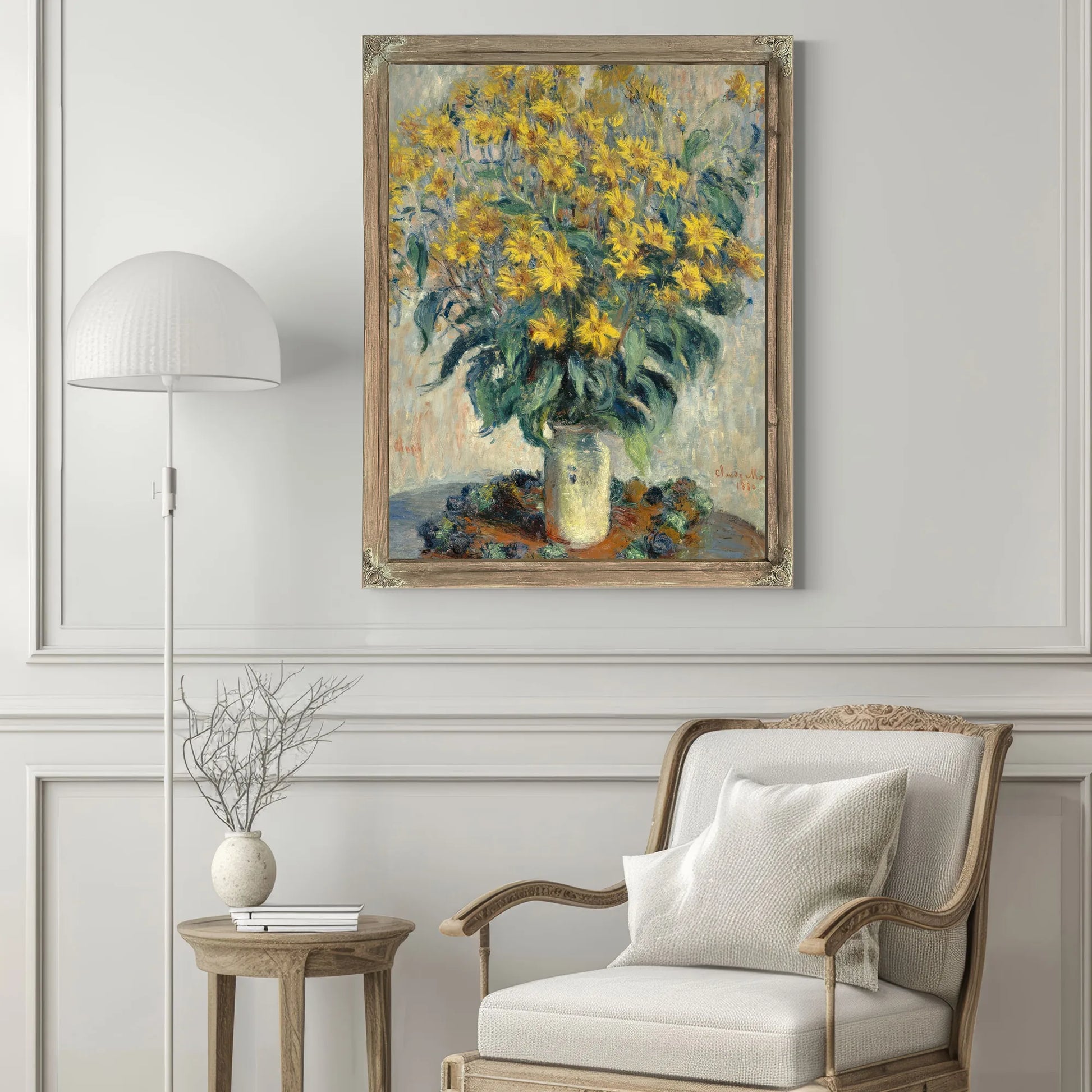 Jerusalem Artichoke Flowers By Claude Monet Fine Art Print