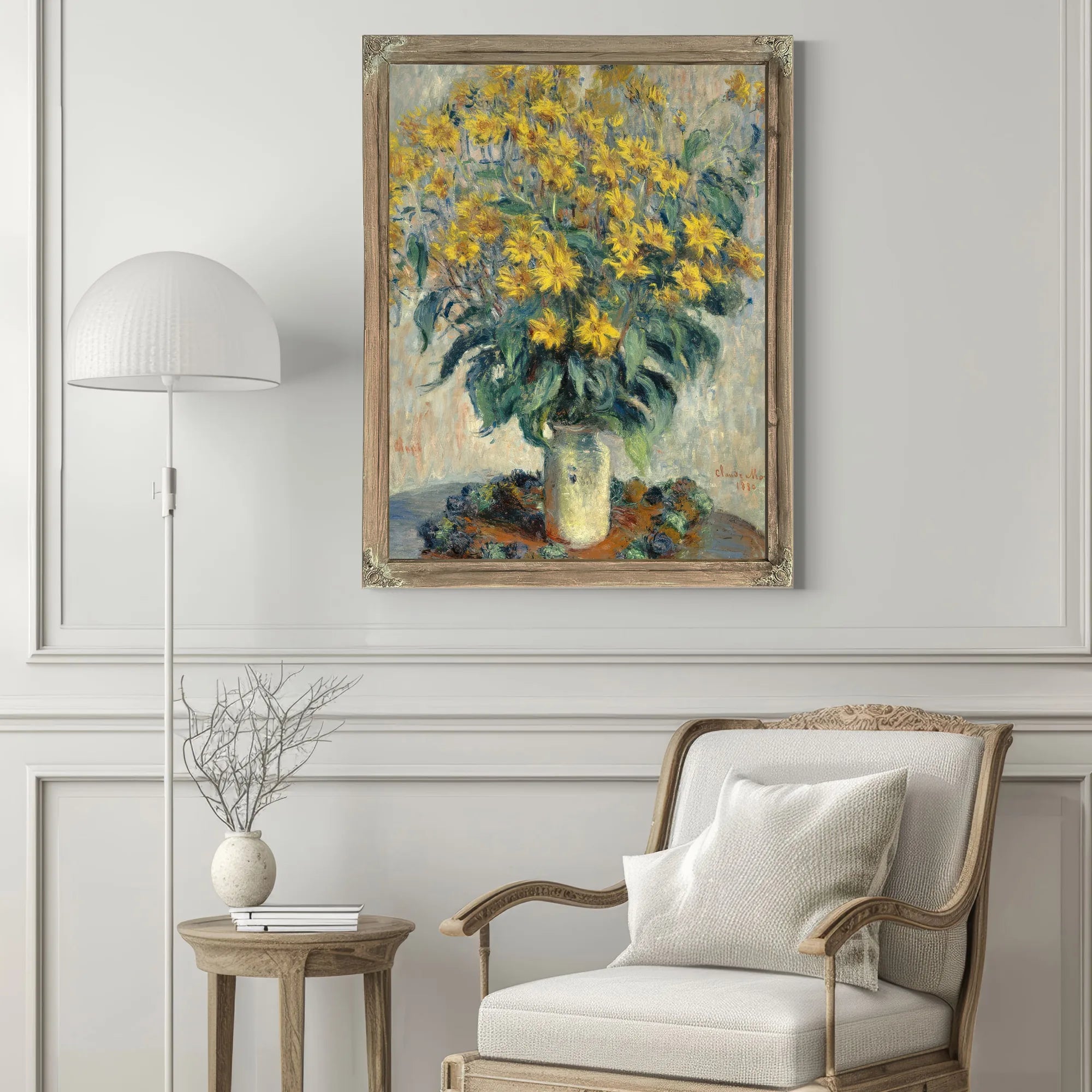 Jerusalem Artichoke Flowers By Claude Monet Fine Art Print