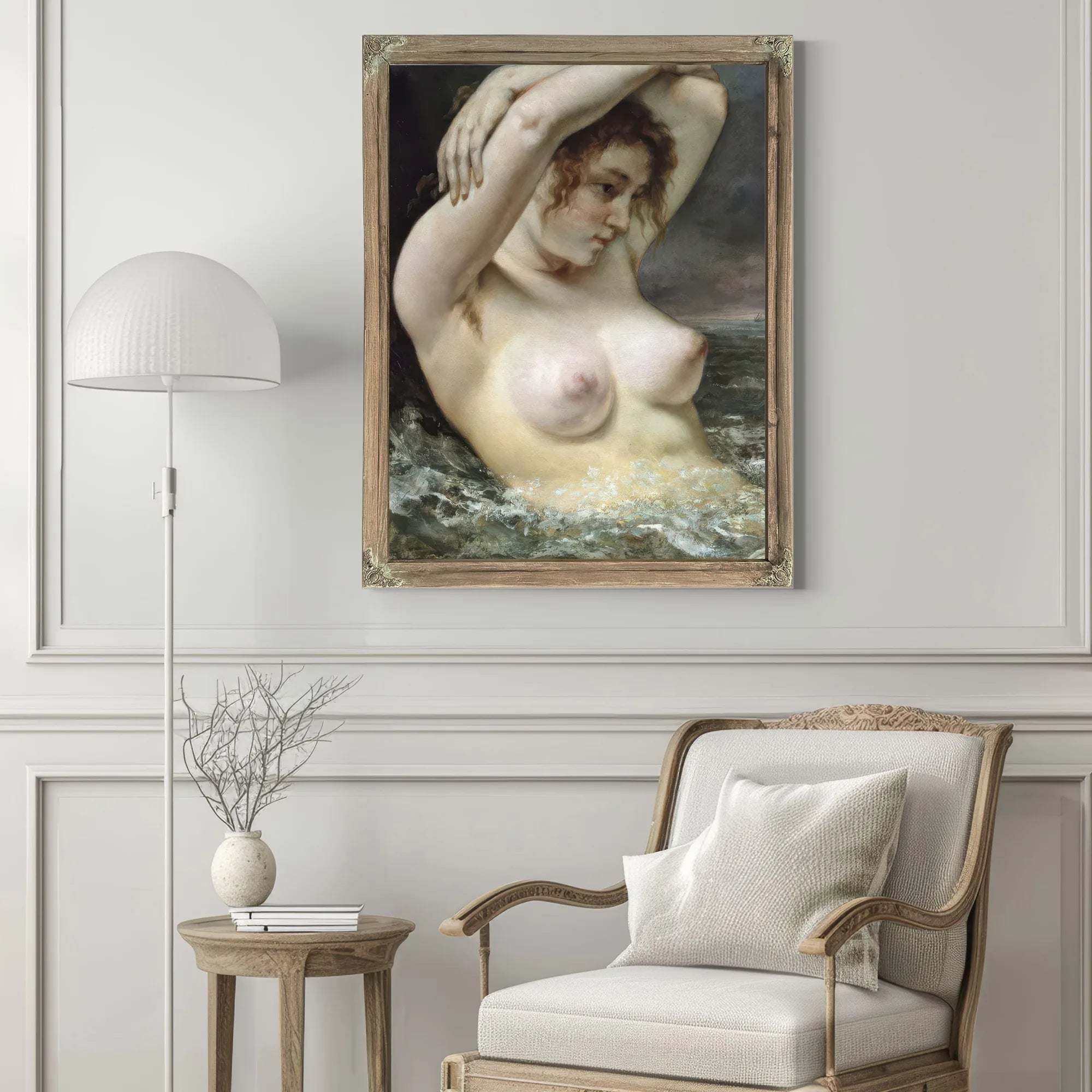 The Woman In The Waves By Jean Desire Gustave Courbet Fine Art Print