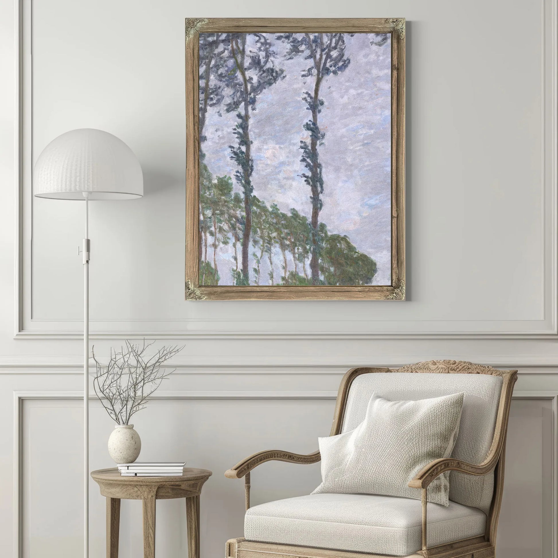Wind Effect, Series Of The Poplars By Claude Monet Fine Art Print
