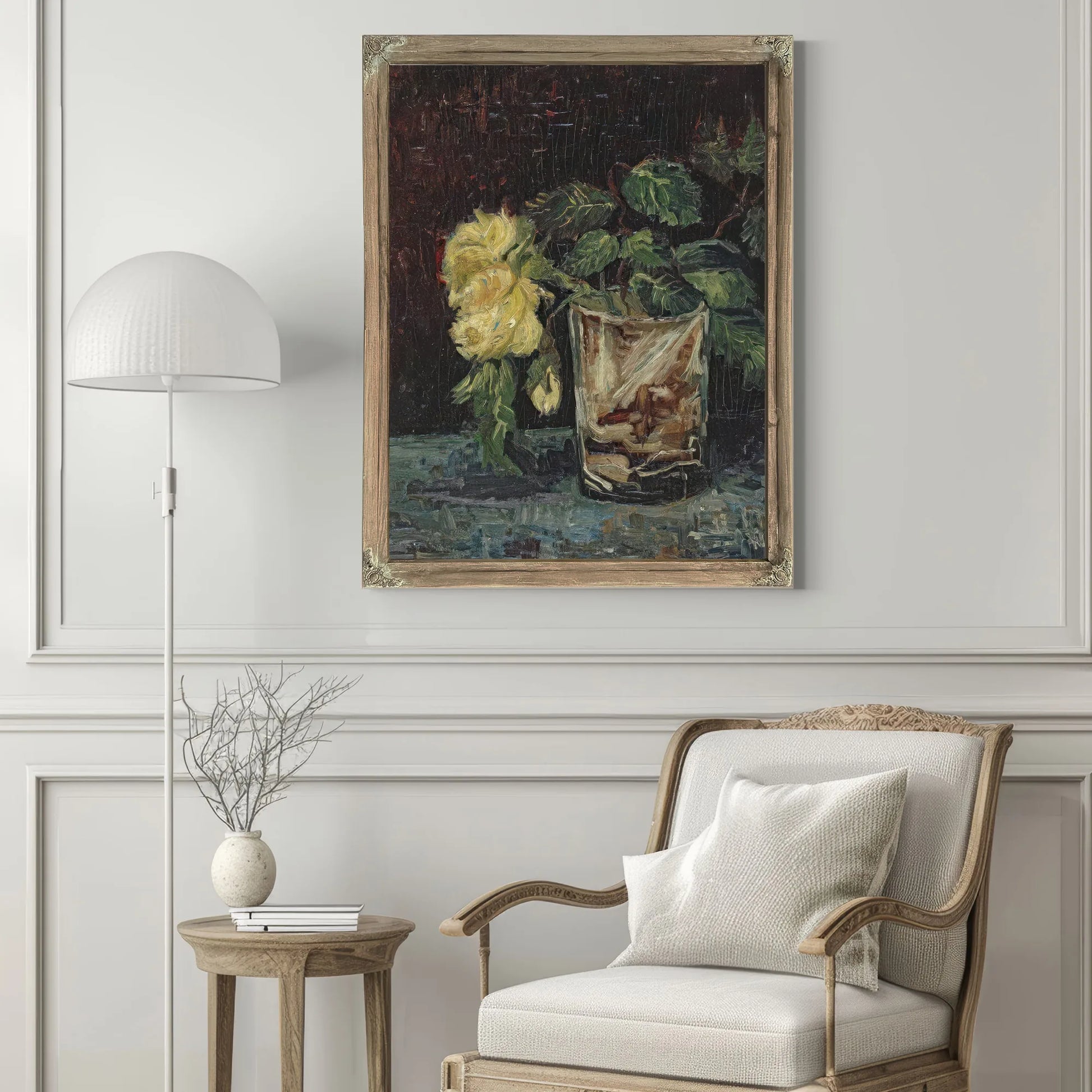 Glass With Yellow Roses By Vincent Van Gogh Fine Art Print