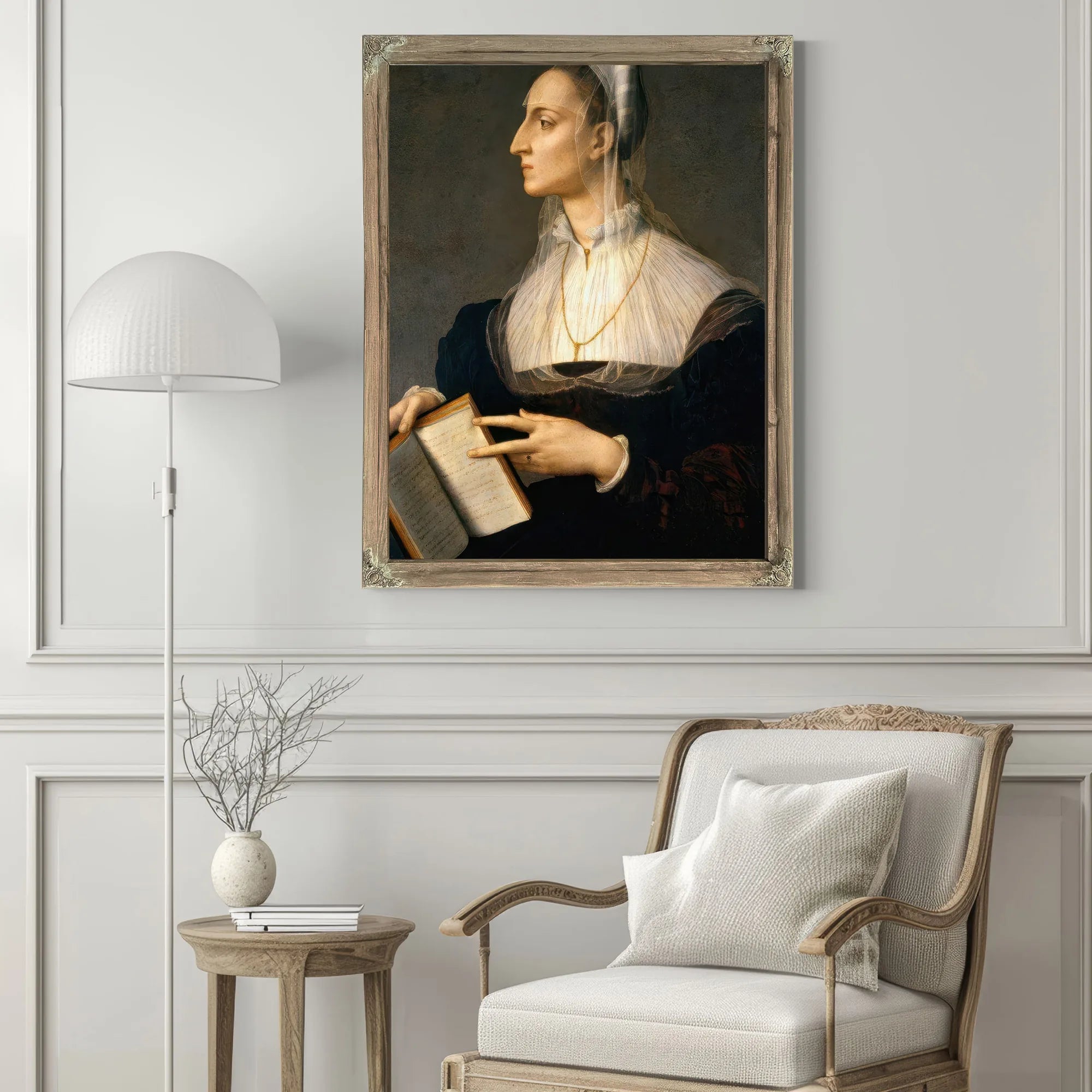 Angelo Bronzino Portrait Of Laura Battiferri 1552 Mannerism 60X83Cm Palazzo Vecchio By Agnolo Bronzino Fine Art Print