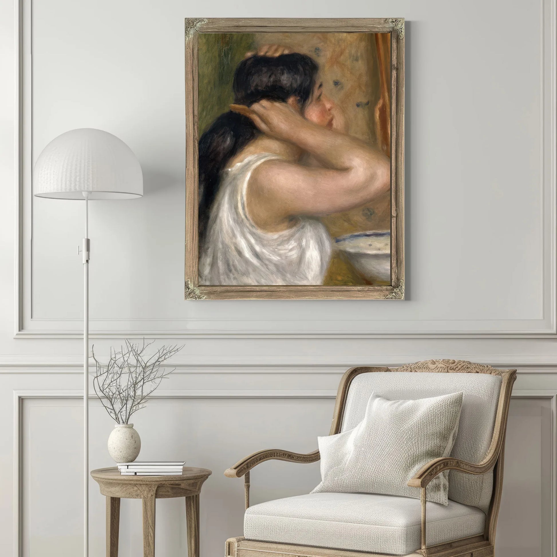 The Toilette, Woman Combing Her Hair (La Toilette, Femme Se Peignant) By Pierre Auguste Renoir Fine Art Print