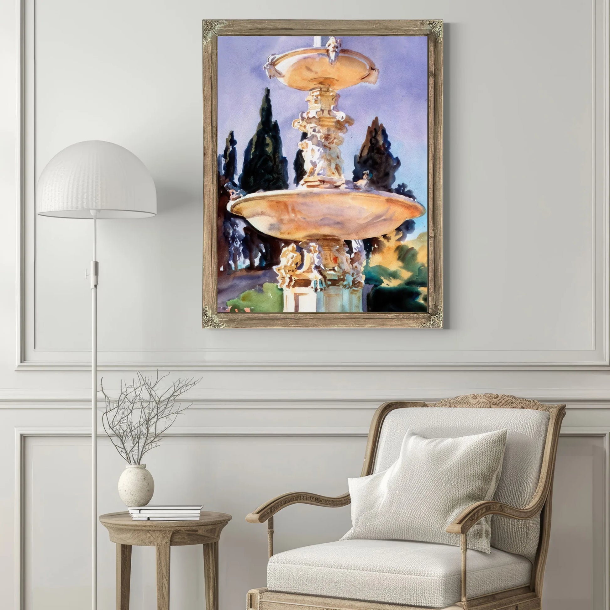 In A Medici Villa By John Singer Sargent Fine Art Print