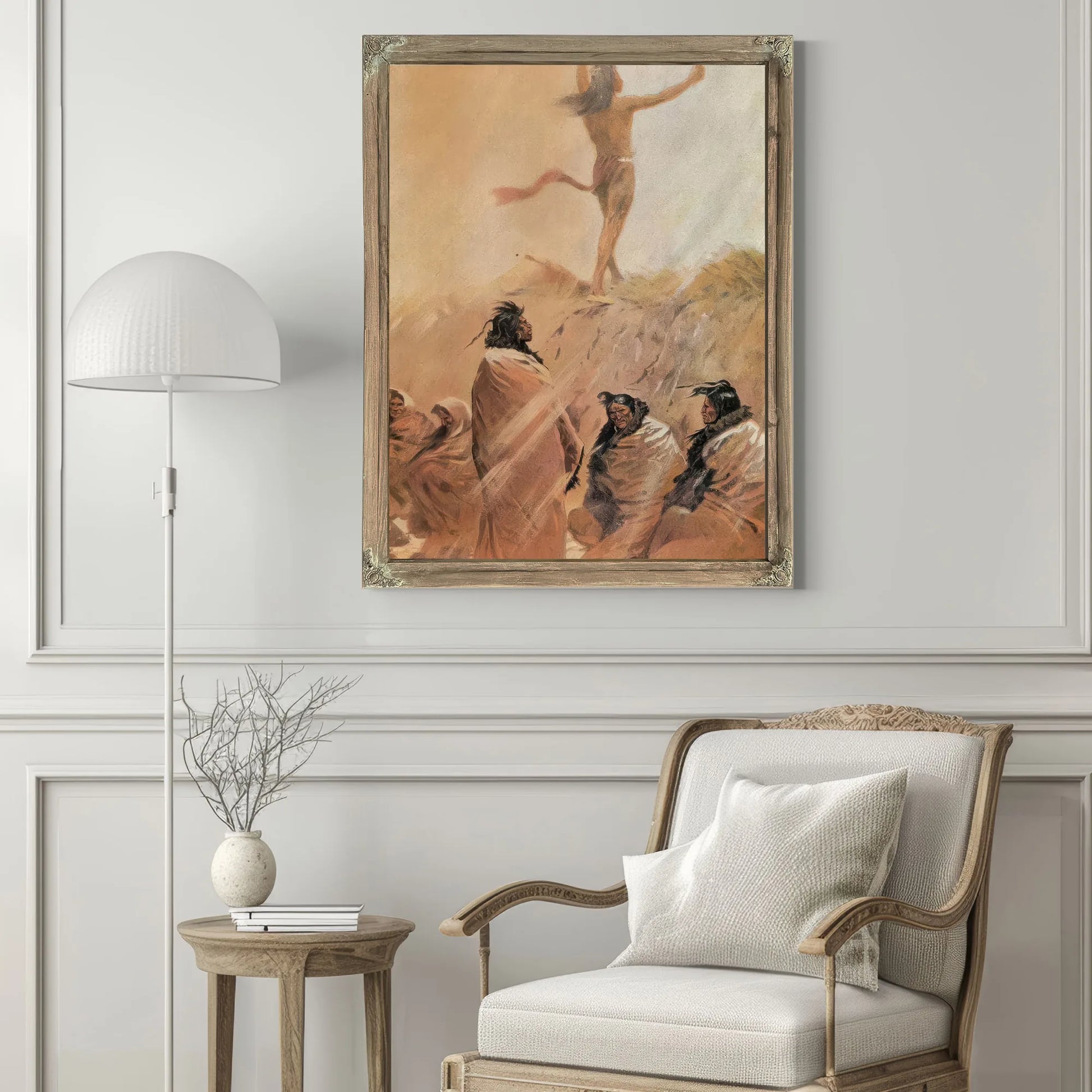 The Fire Eater Raised His Arms Heavenward By Frederic Remington Fine Art Print
