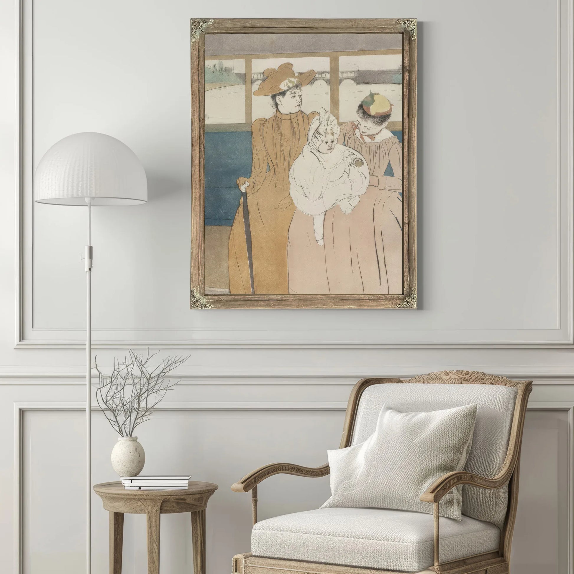 In The Omnibus By Mary Cassatt Fine Art Print