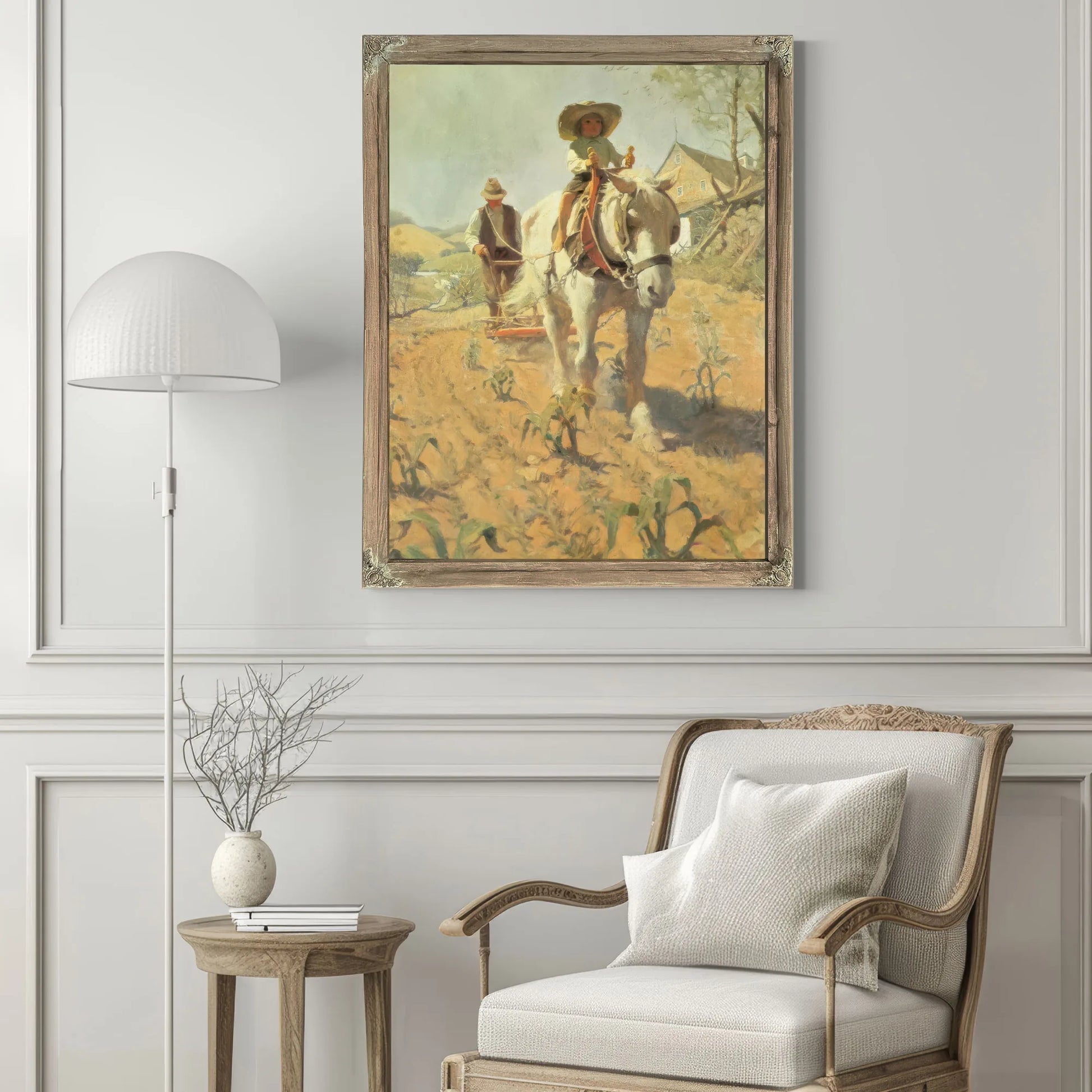 Dobbin (Plowing The Cornfield) By NC Wyeth Fine Art Print