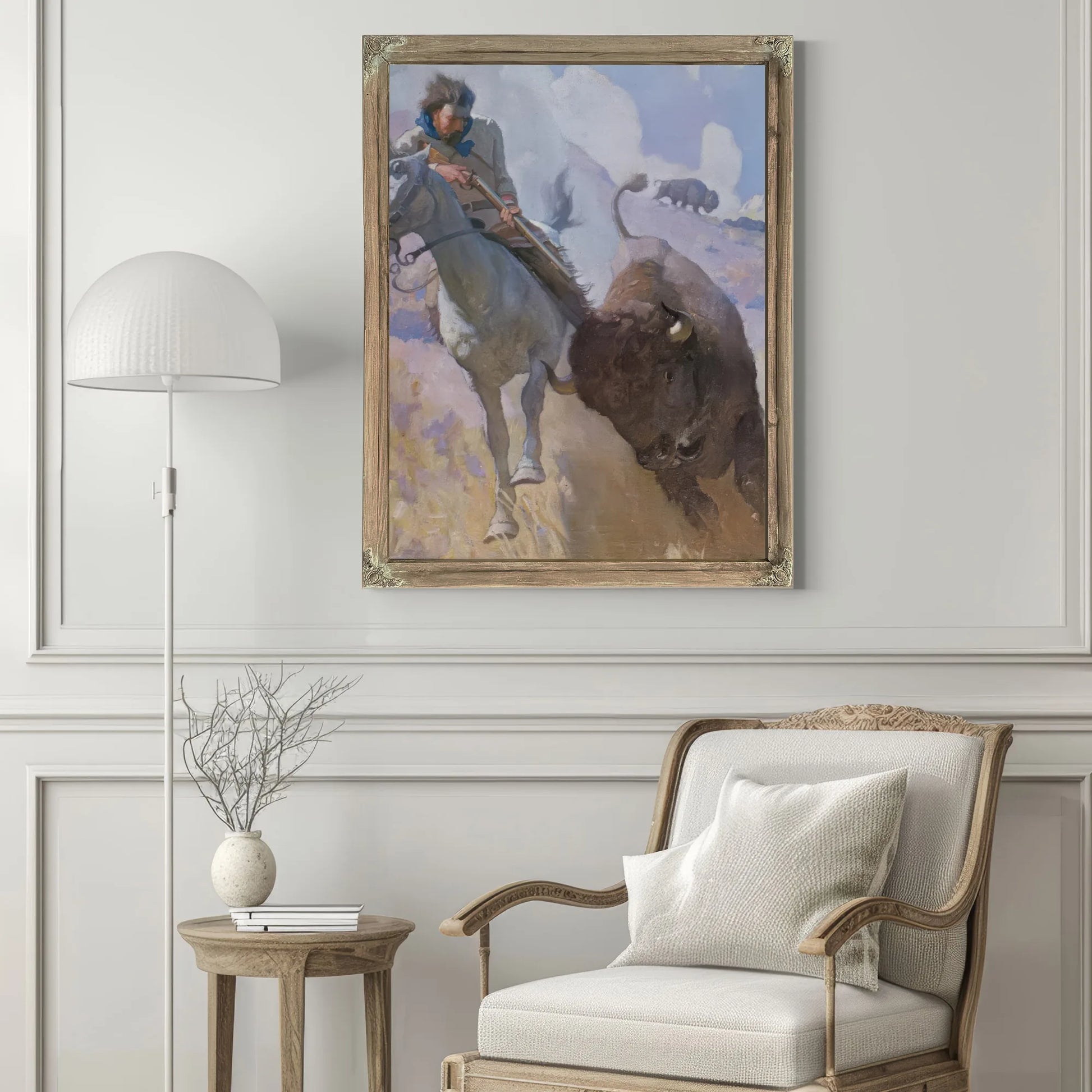 Buffalo Hunt By NC Wyeth Fine Art Print