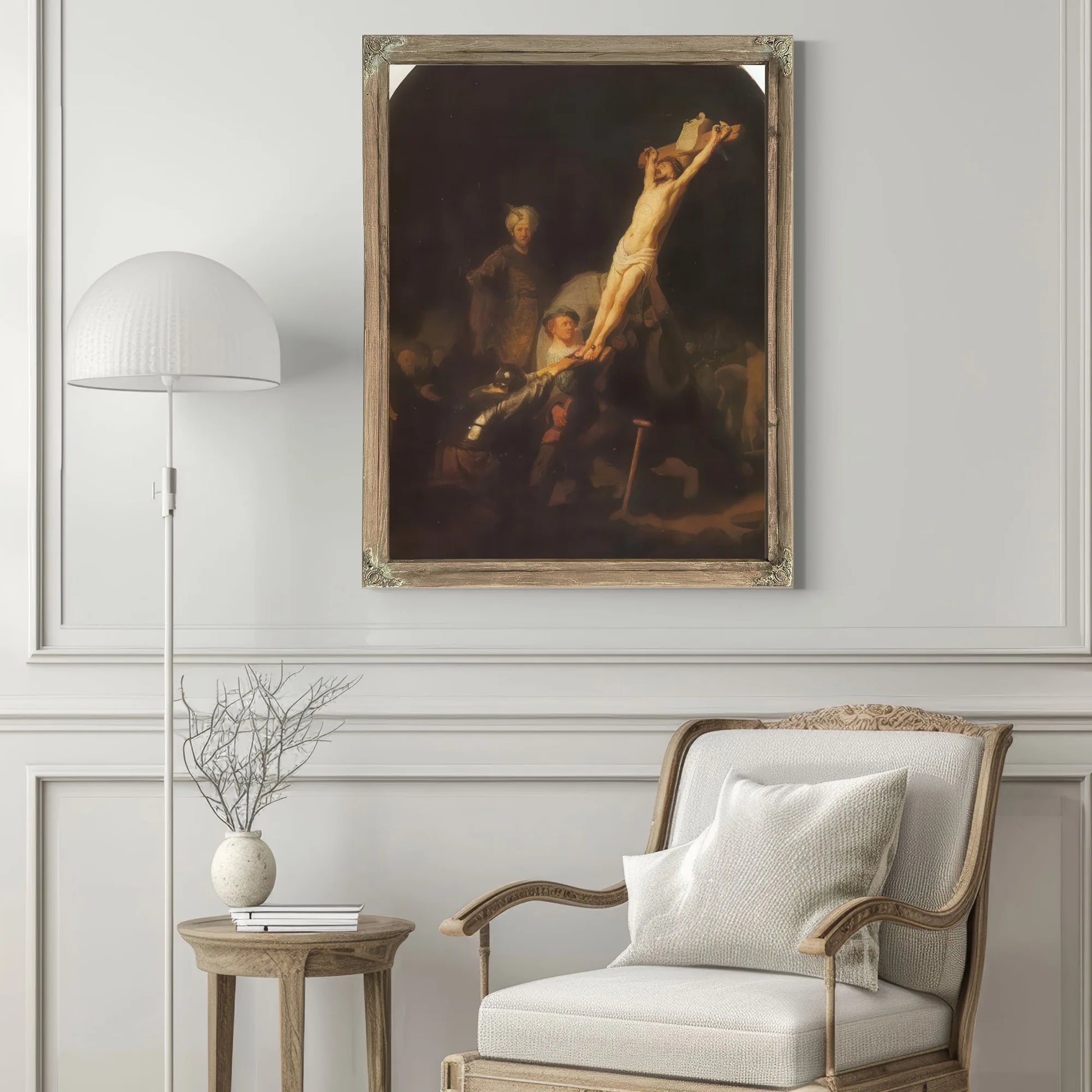 The Raising Of The Cross By Rembrandt Fine Art Print