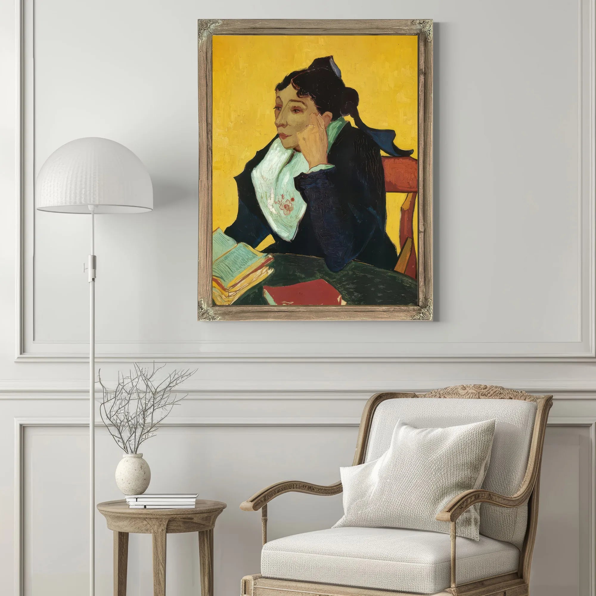 L'arlesienne Madame Ginoux With Books By Vincent Van Gogh Fine Art Print