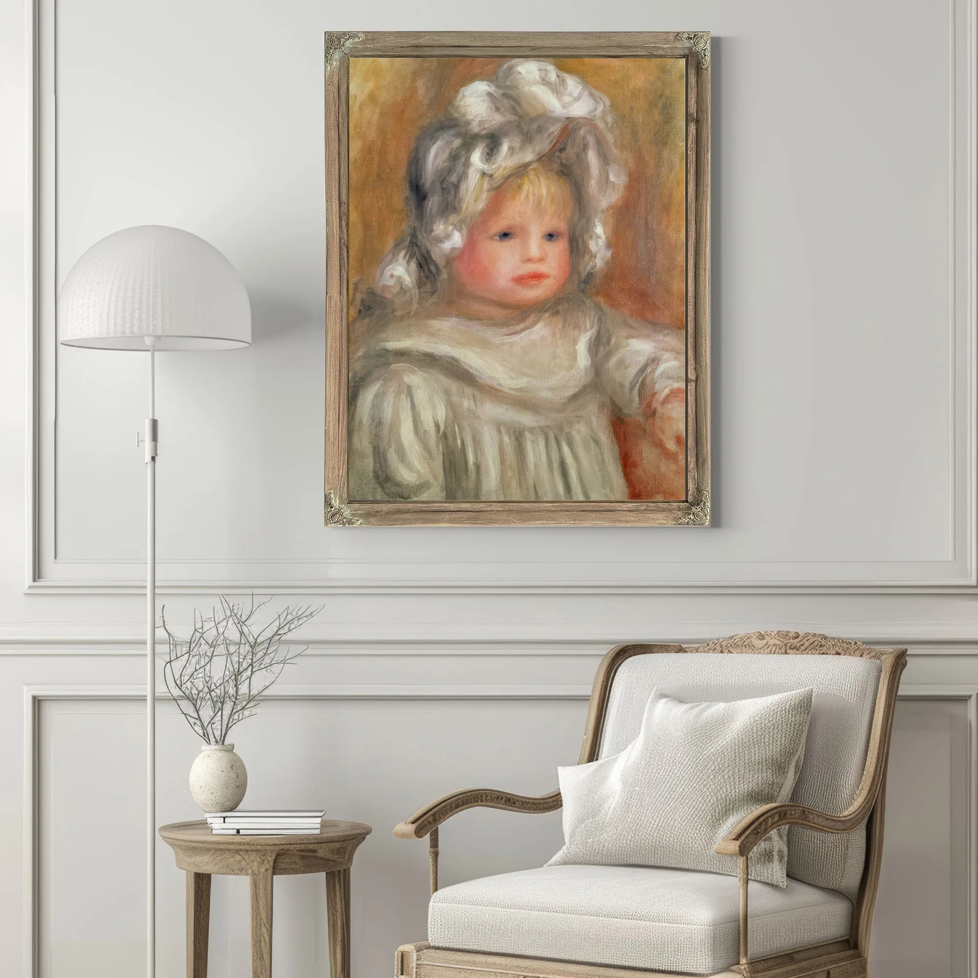 Portrait Of A Child By Pierre Auguste Renoir Fine Art Print