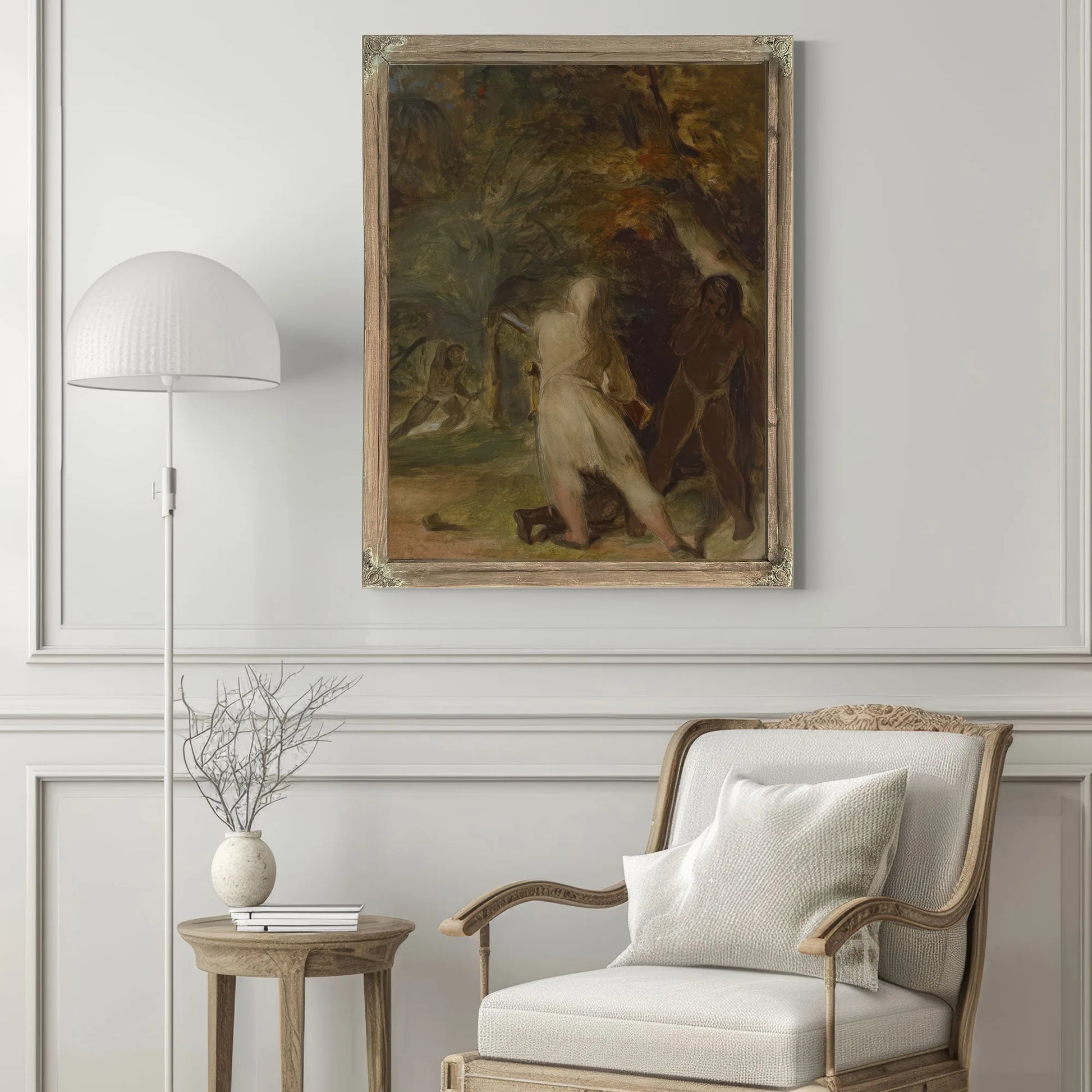 Saving The Life Of Friday By Thomas Sully Fine Art Print