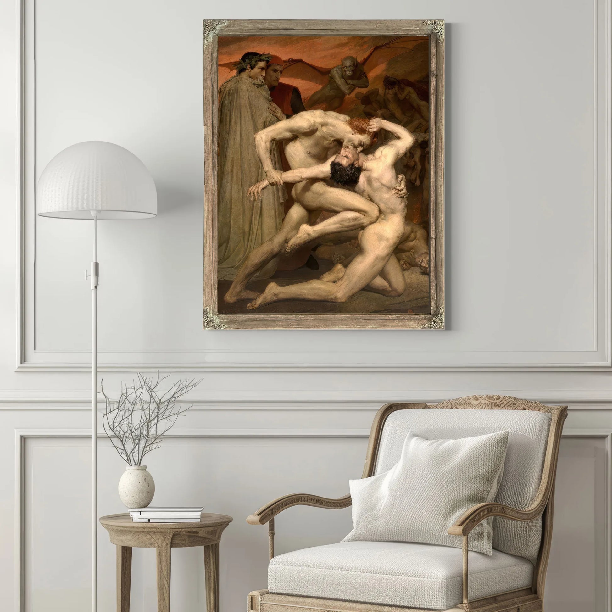 Dante And Virgil In Hell 1850 By William Adolphe Bouguereau Fine Art Print