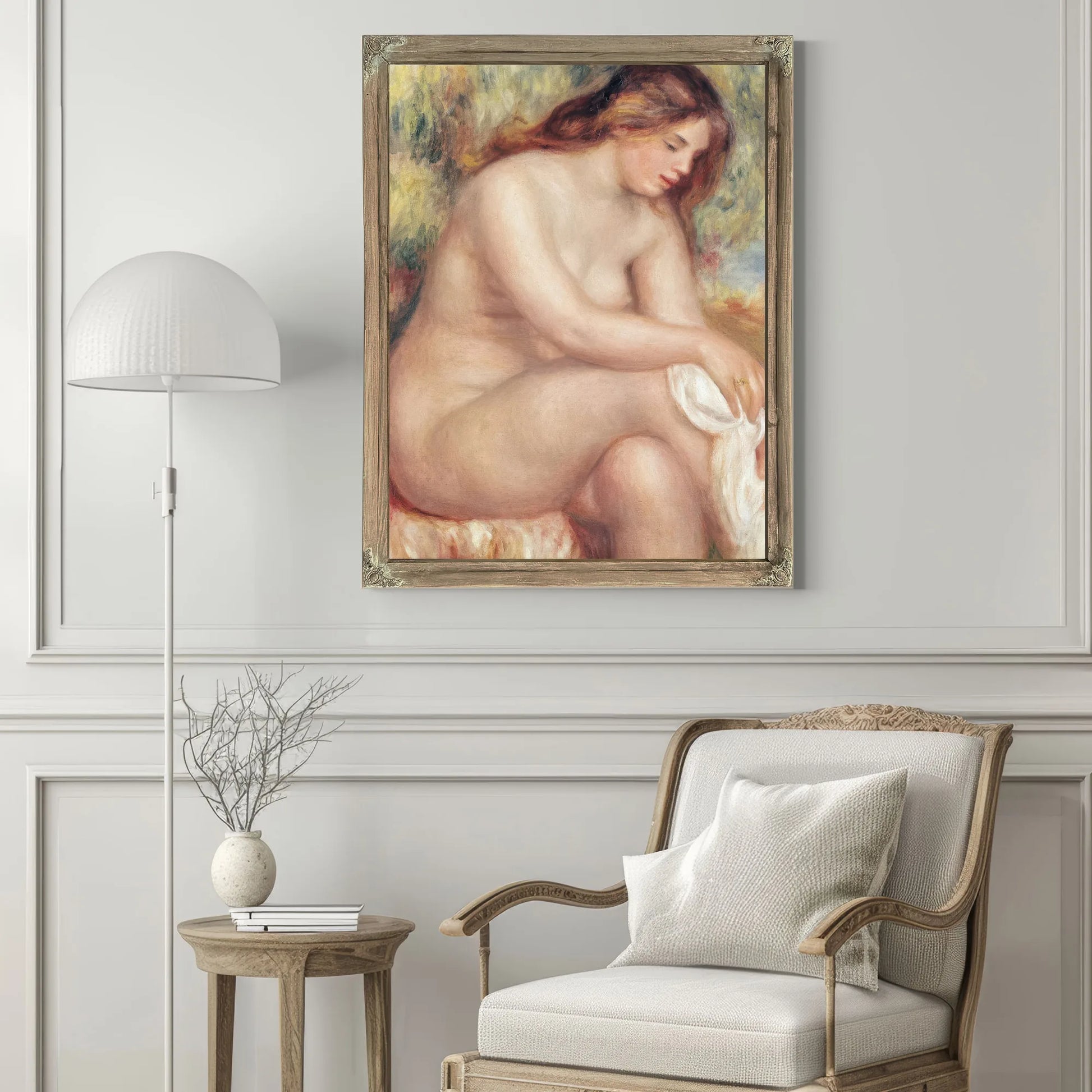 Bather Drying Herself By Pierre Auguste Renoir Fine Art Print