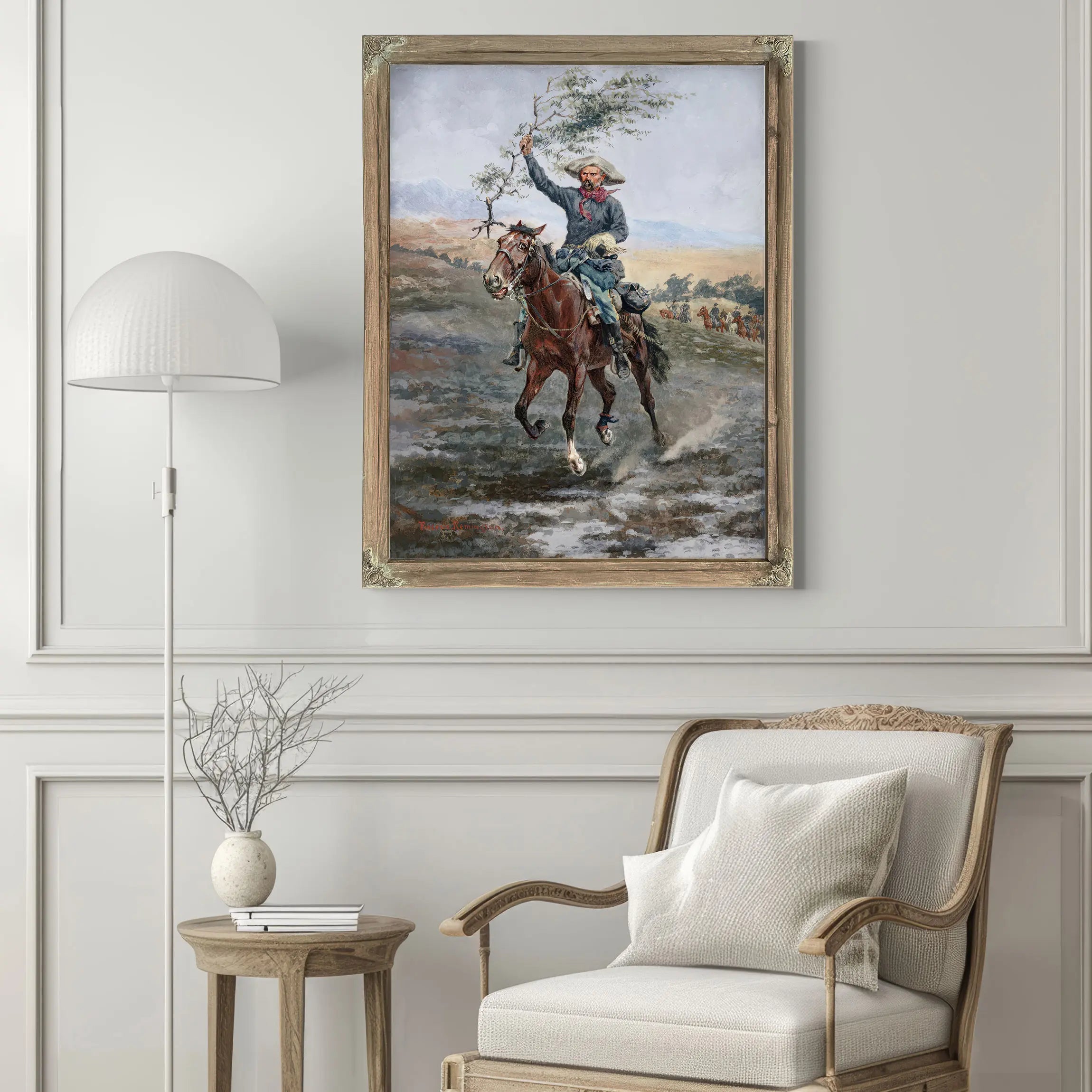 The Flag Of Truce In The Indian War  by Frederic Remington