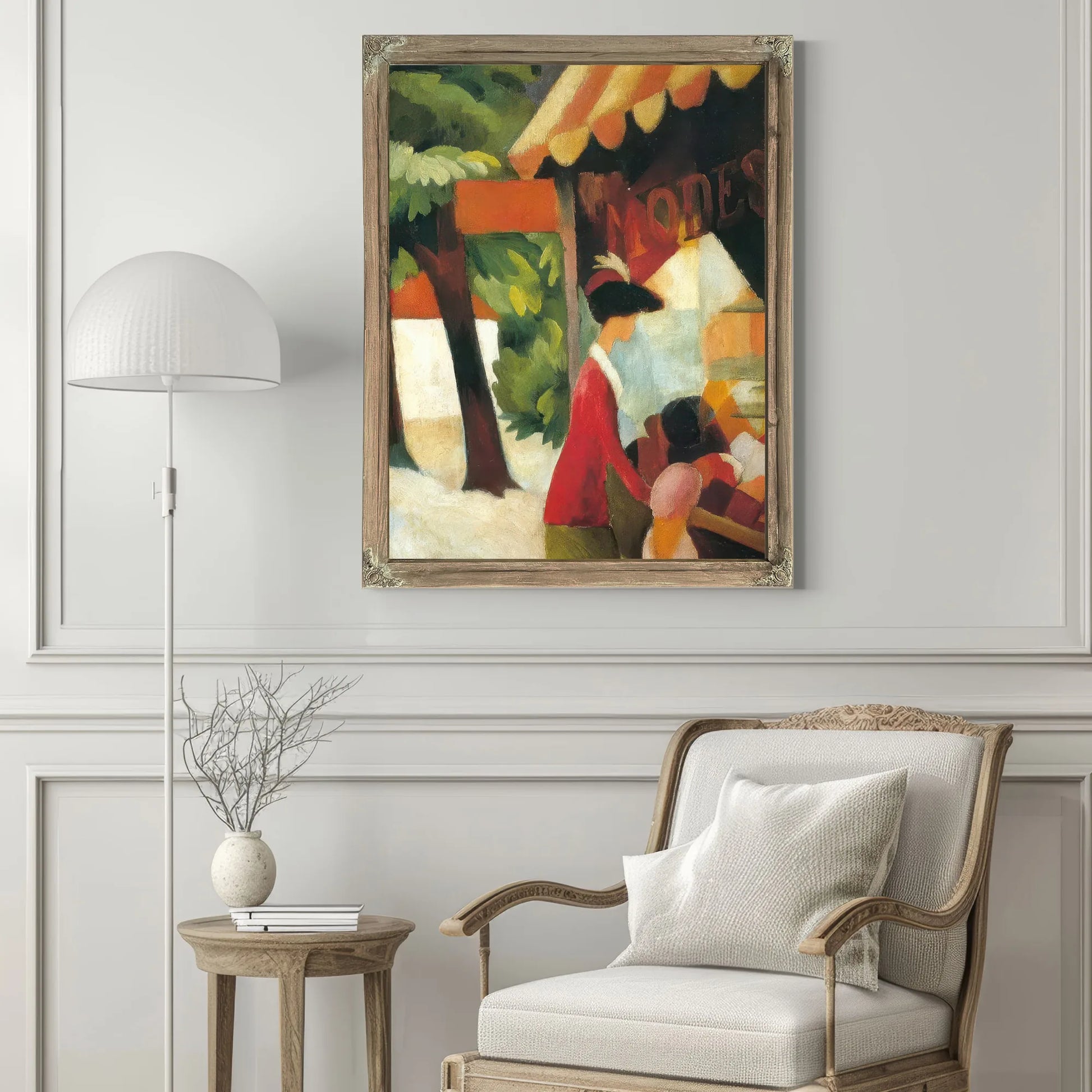 In Front Of The Hat Shop By August Macke Fine Art Print