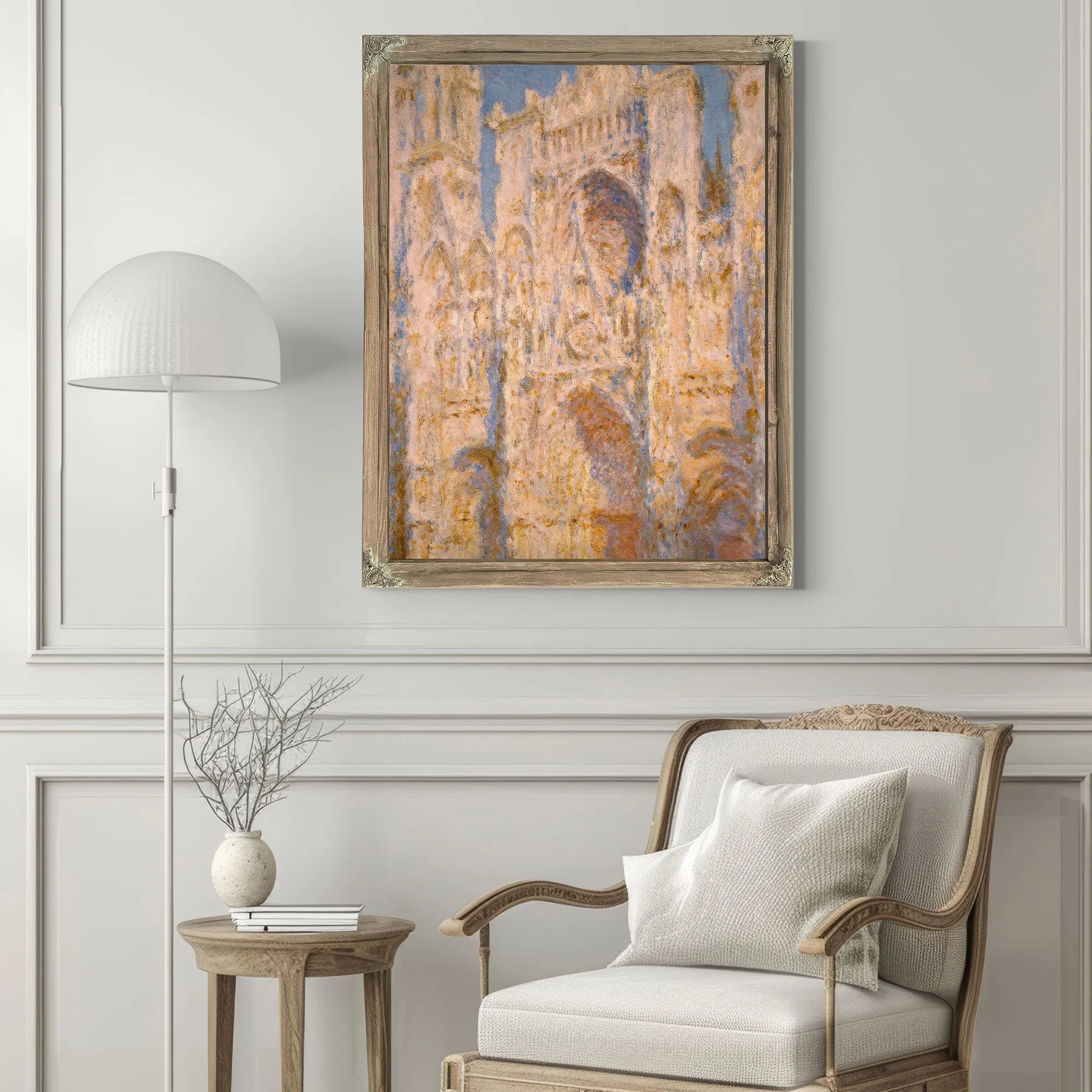 Rouen Cathedral West Facade Sunlight By Claude Monet Fine Art Print
