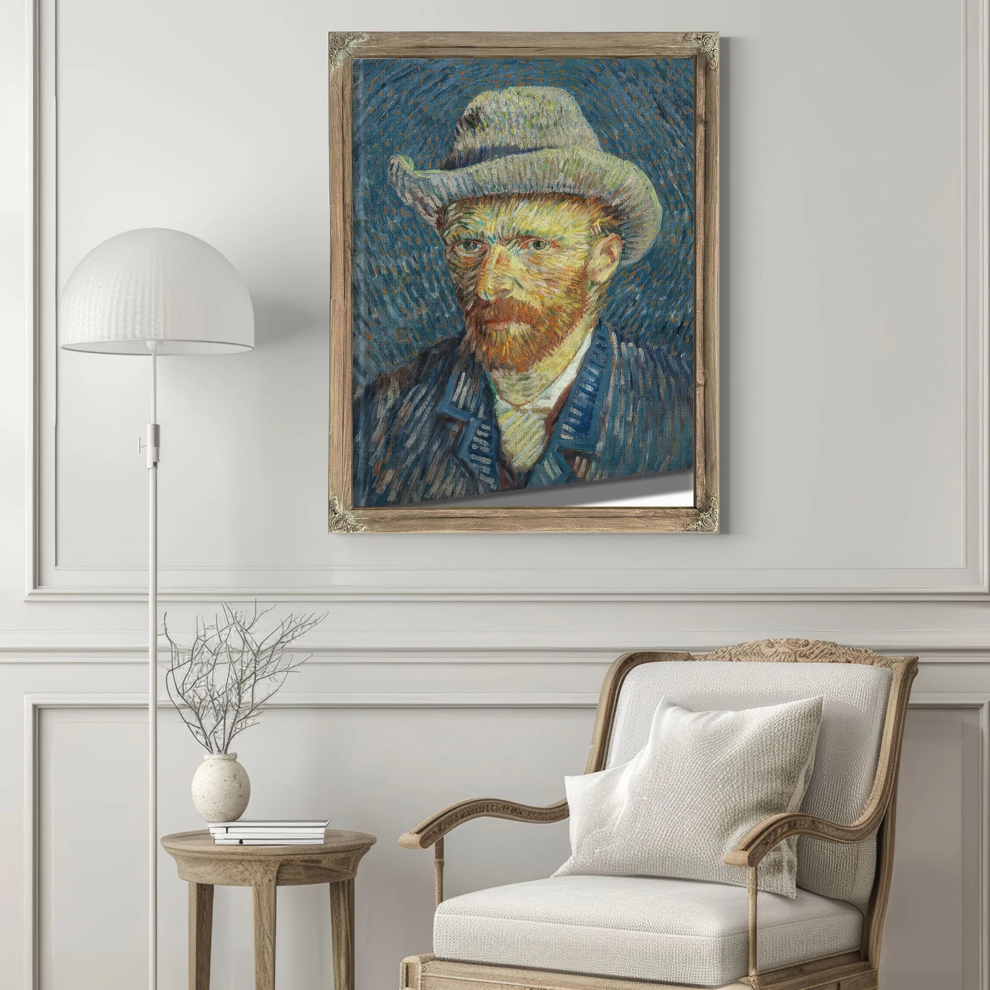 Self Portrait With Grey Felt Hat By Vincent Van Gogh Fine Art Print