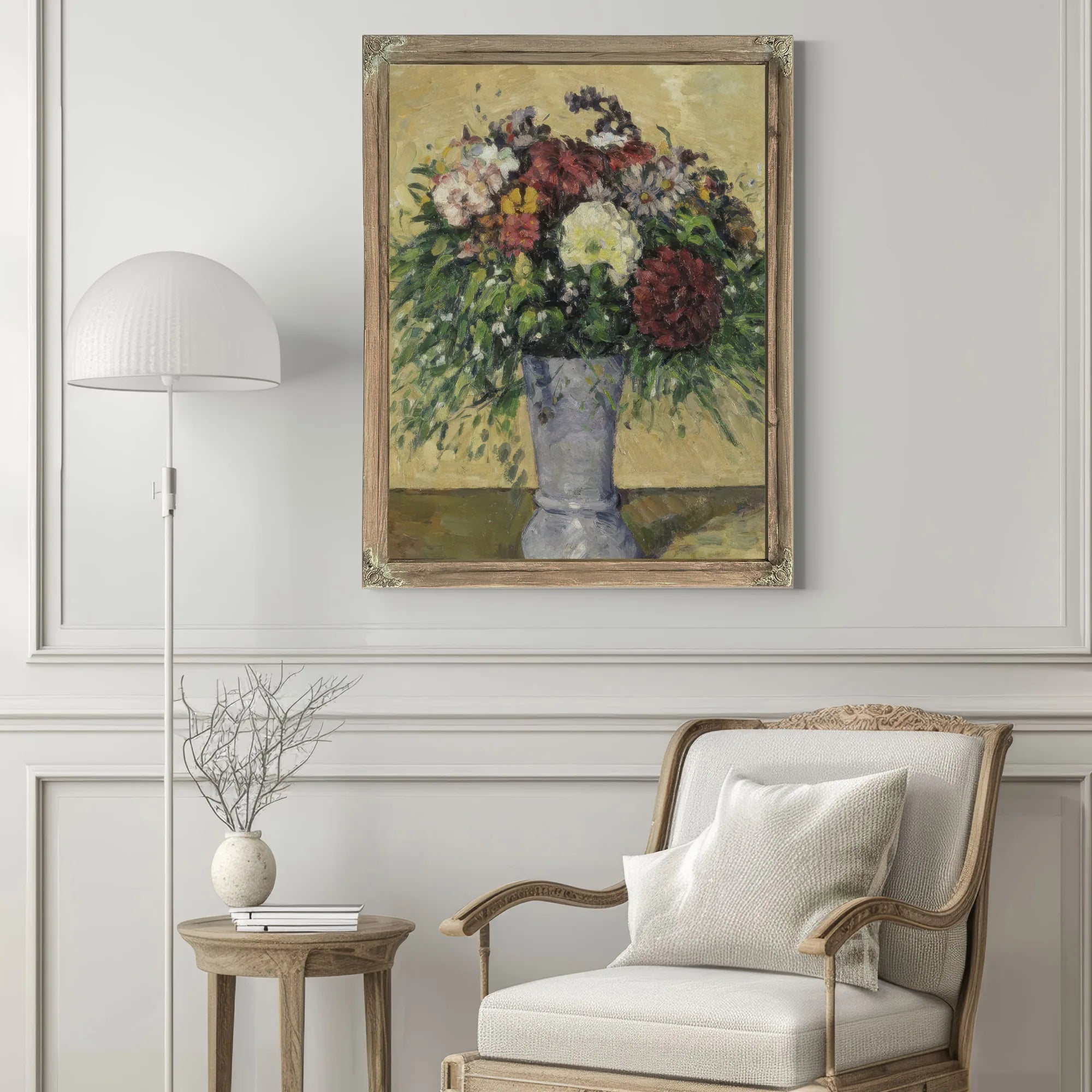Bouquet Of Flowers In A Vase By Paul Cezanne Fine Art Print