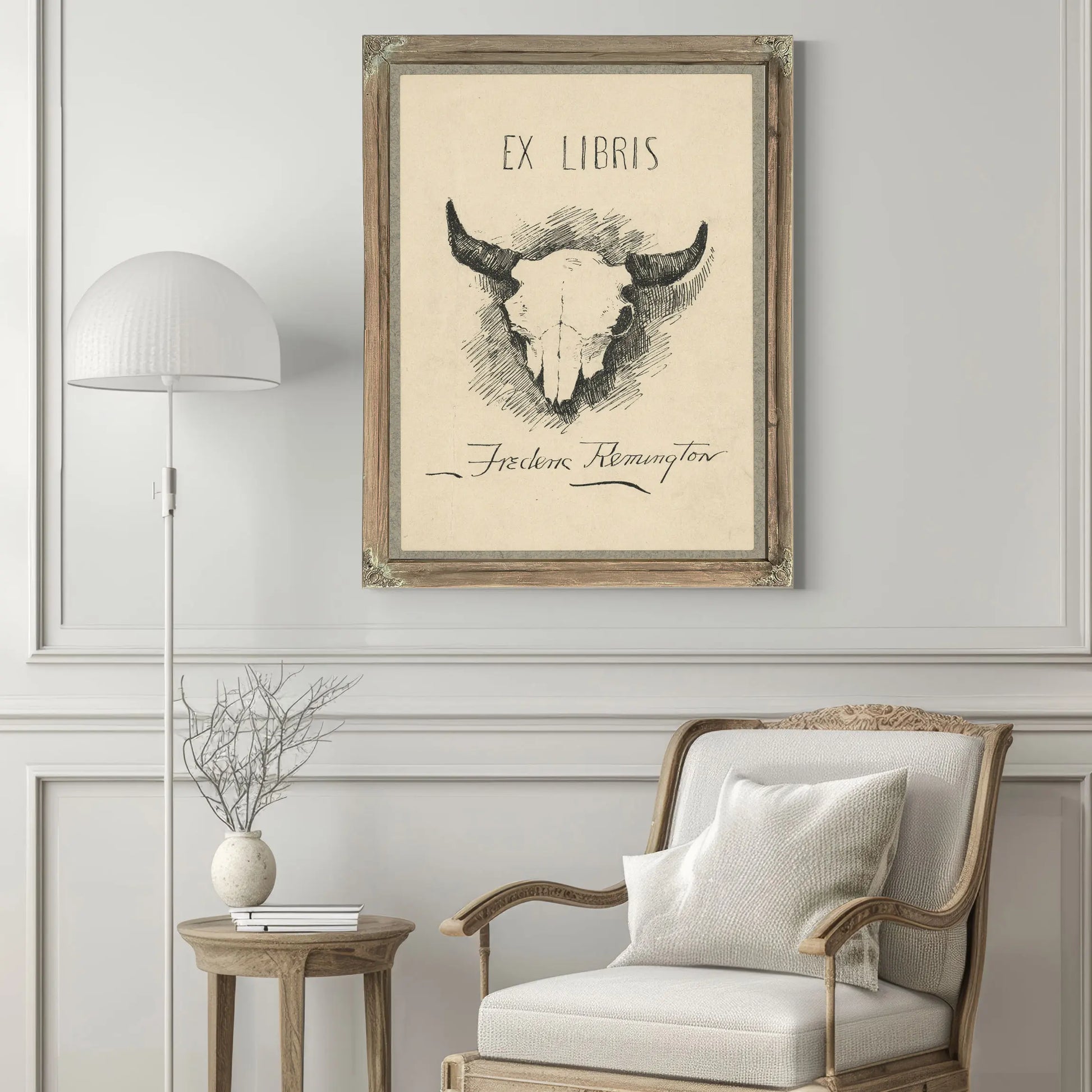 Bookplate Of Frederic Remington by Frederic Remington