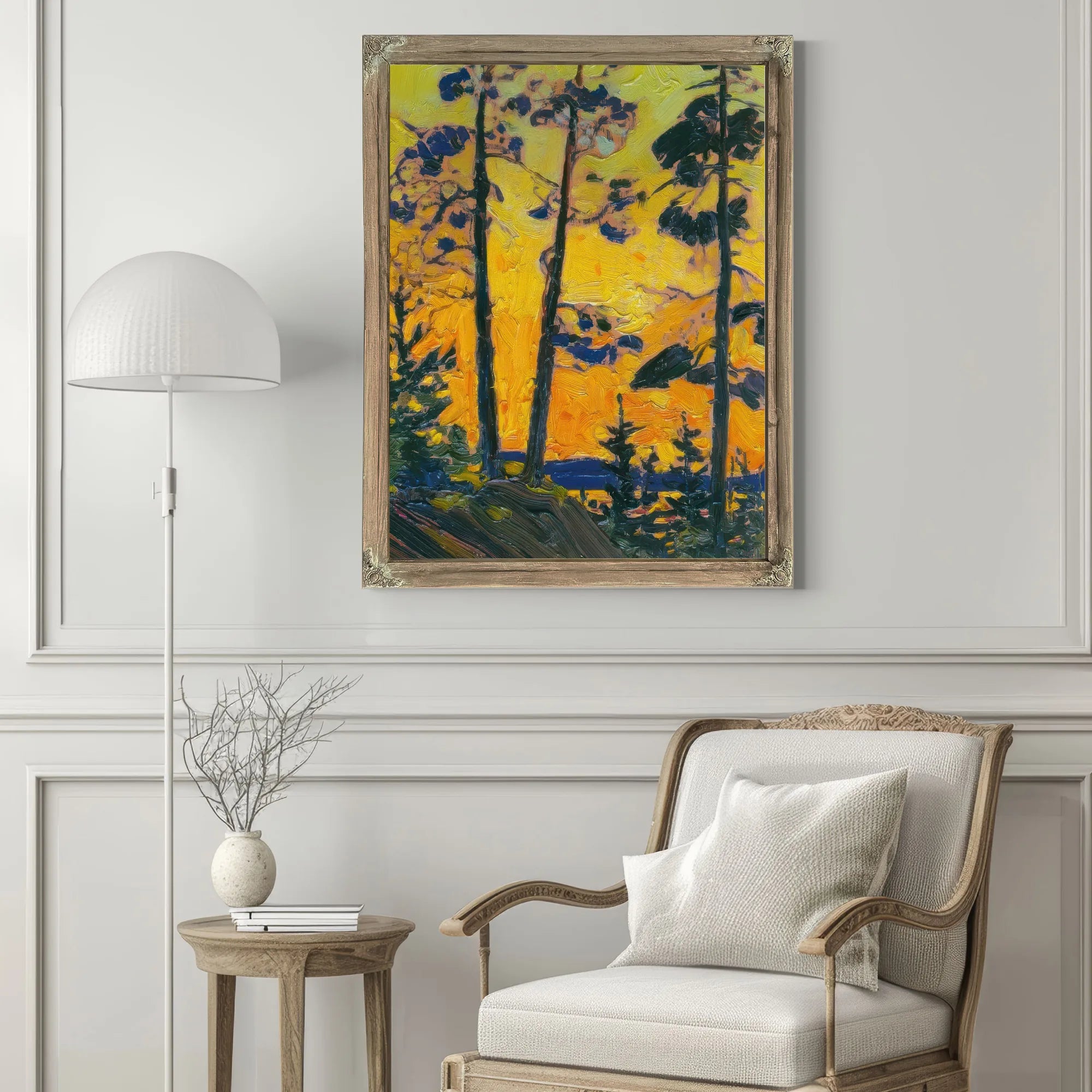 Pine Trees At Sunset By Tom Thomson Fine Art Print